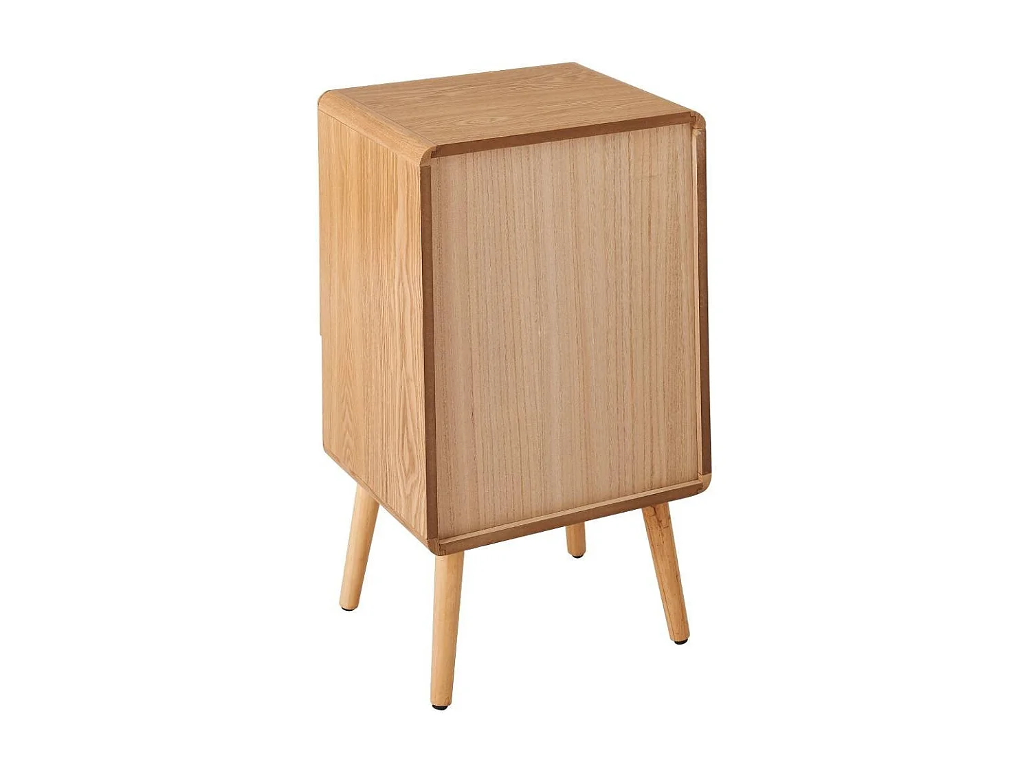 Chevet 3 tiroirs avec façades lamellées H71 cm AVA