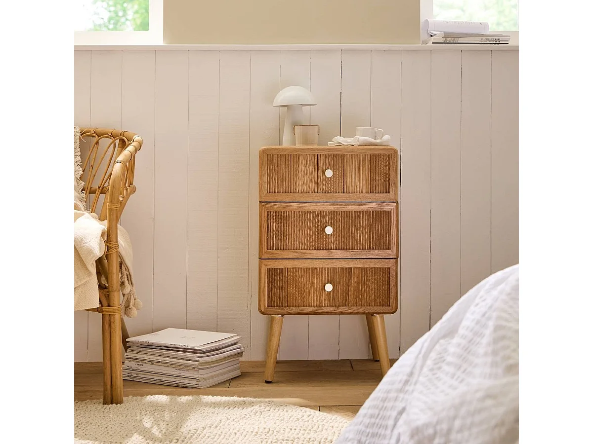 Cômoda de 3 gavetas com frentes laminadas H71 cm - AVA