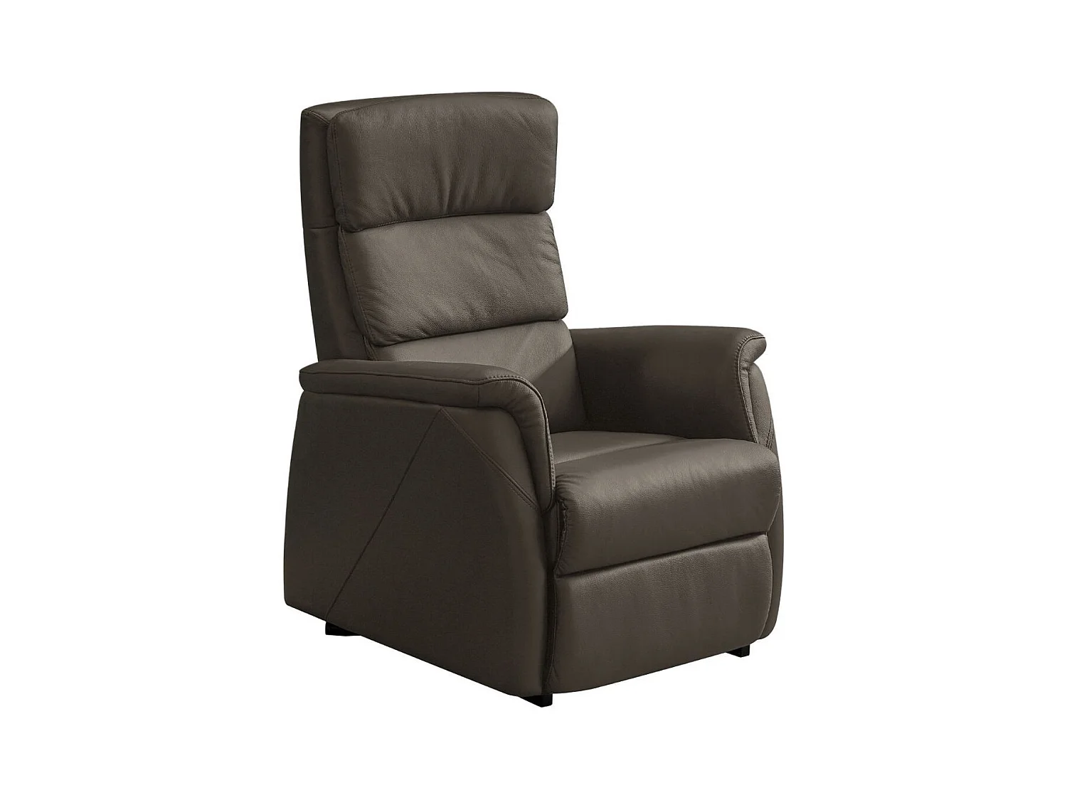 Fauteuil relax releveur en cuir vachette marron - MILLOR