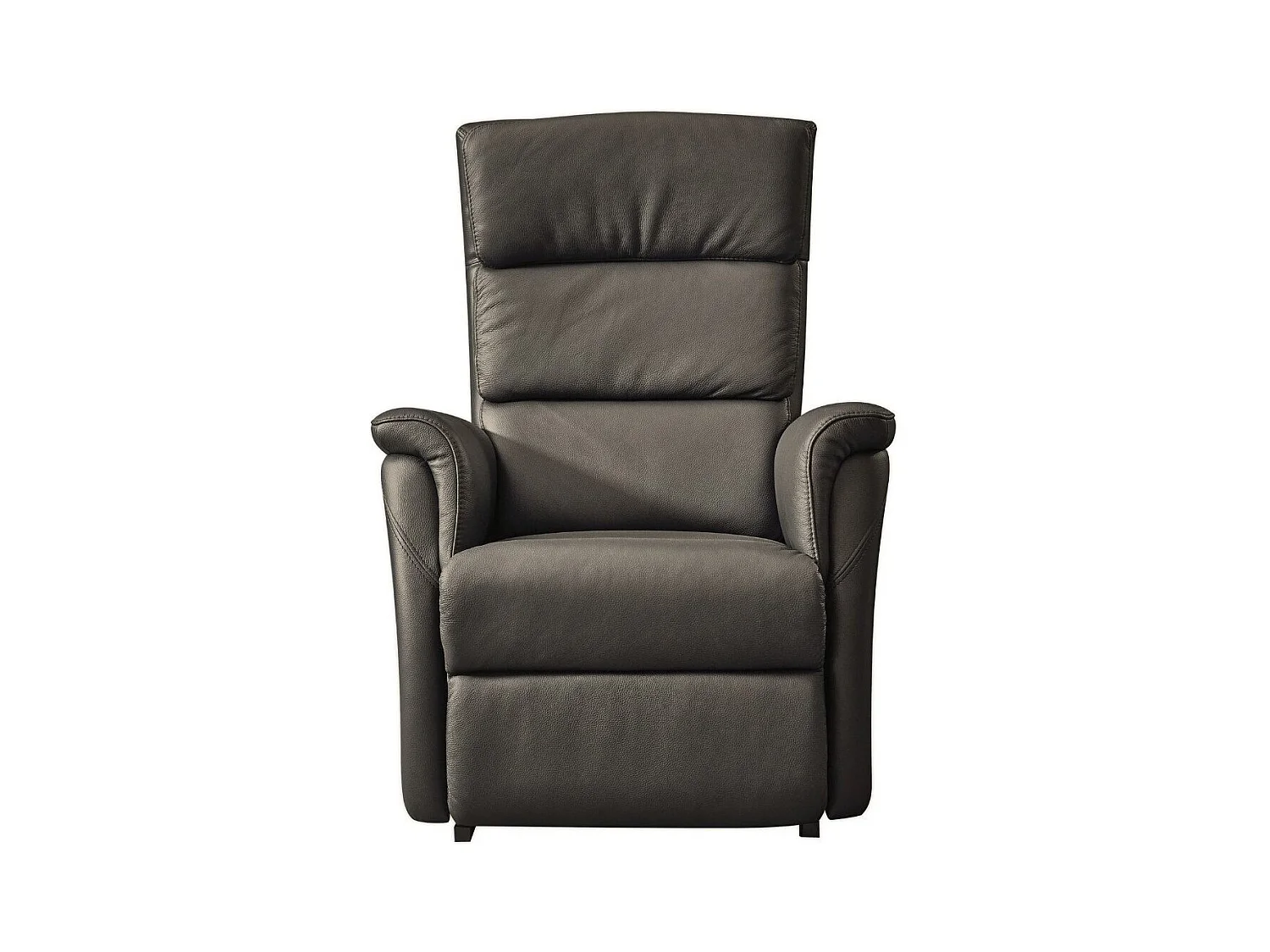 Fauteuil relax releveur en cuir vachette marron - MILLOR
