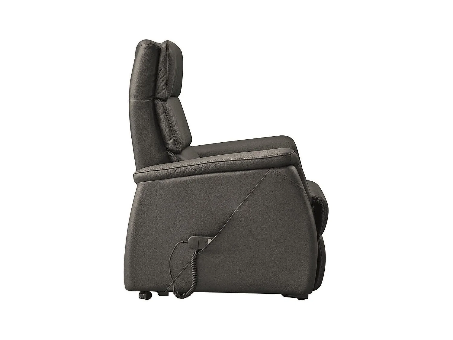 Fauteuil relax releveur en cuir vachette marron - MILLOR