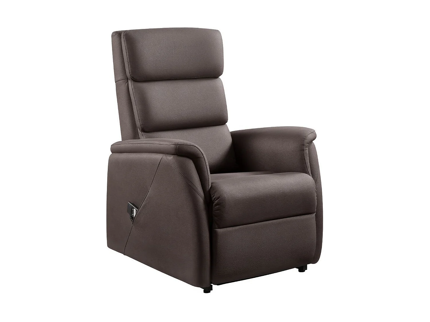 Fauteuil relax releveur en cuir vachette marron - MILLOR