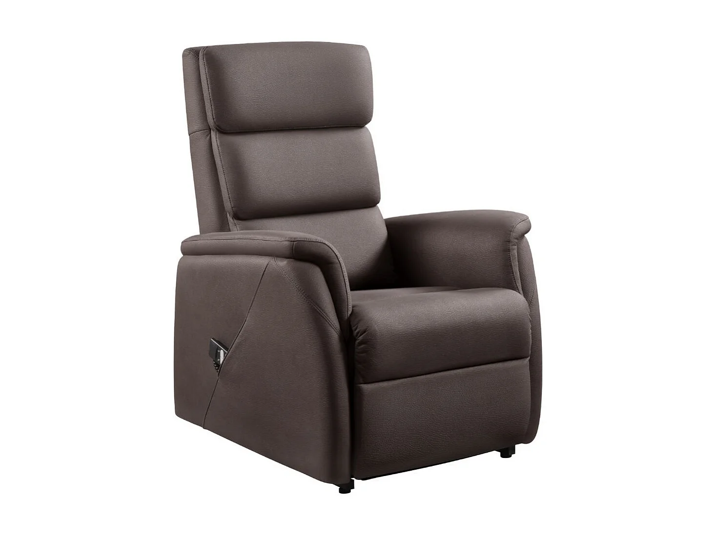 Fauteuil relax releveur en cuir vachette marron - MILLOR
