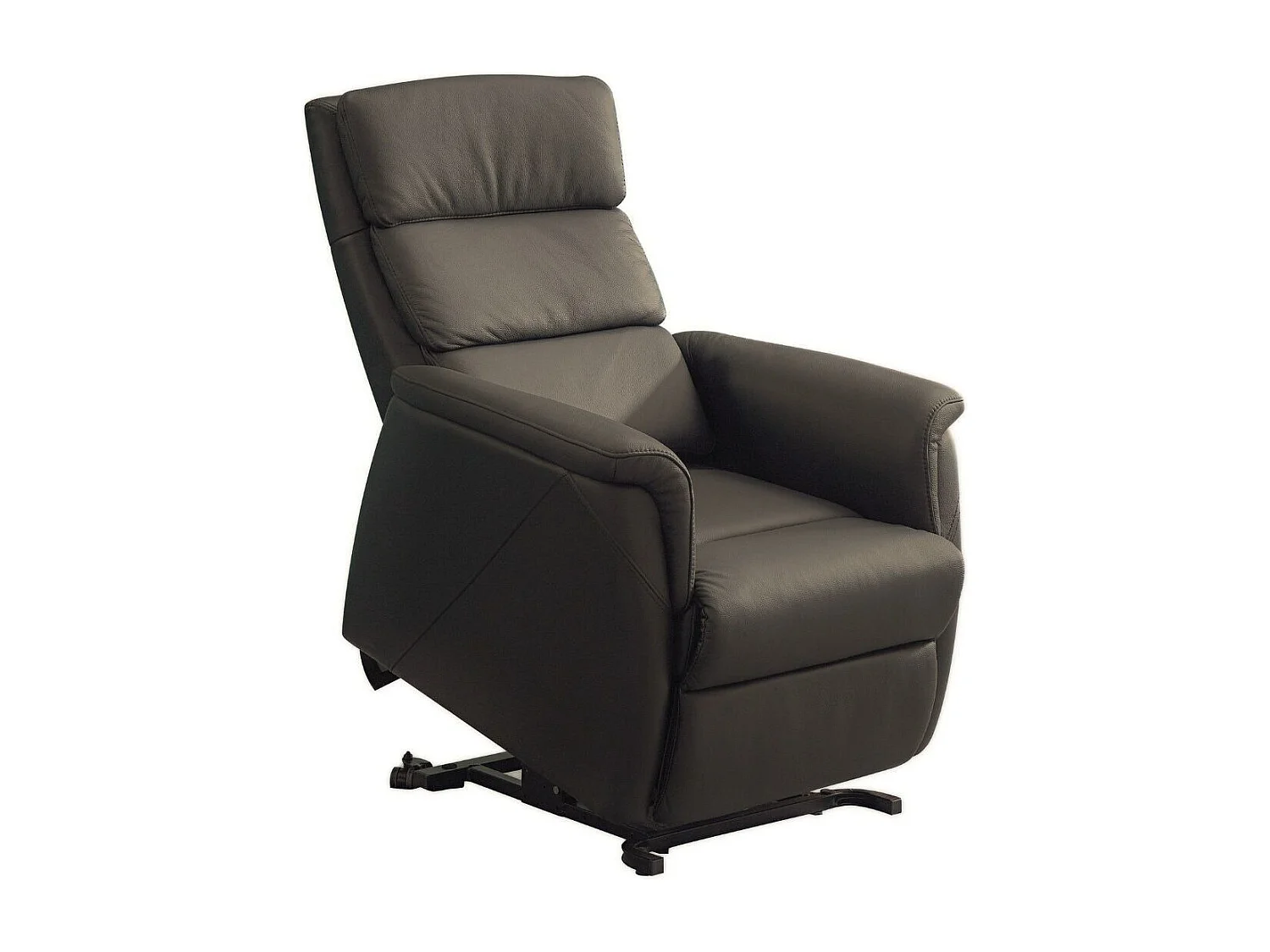 Fauteuil relax releveur en cuir vachette marron - MILLOR