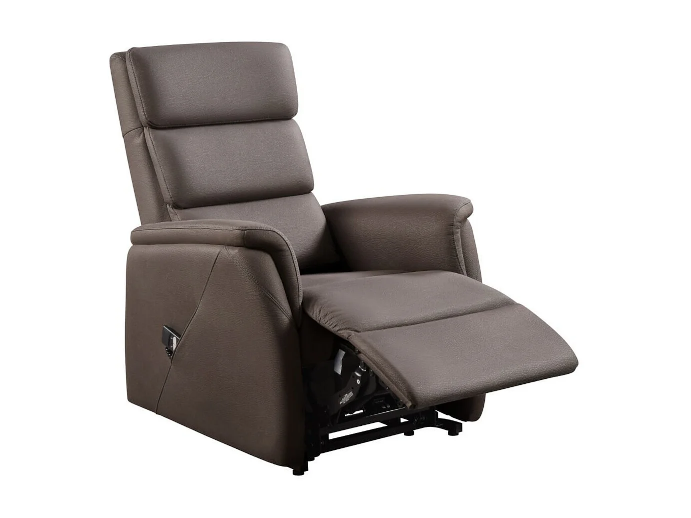 Fauteuil relax releveur en cuir vachette marron - MILLOR