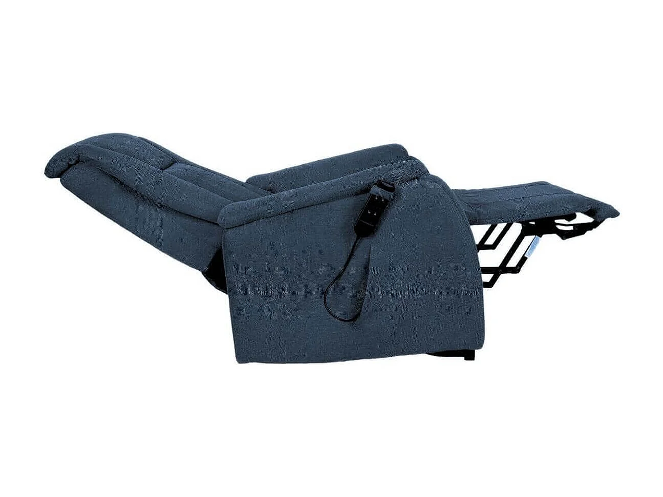 Fauteuil relax releveur tissu polyester traité hydrophobe bleu - NARVIK