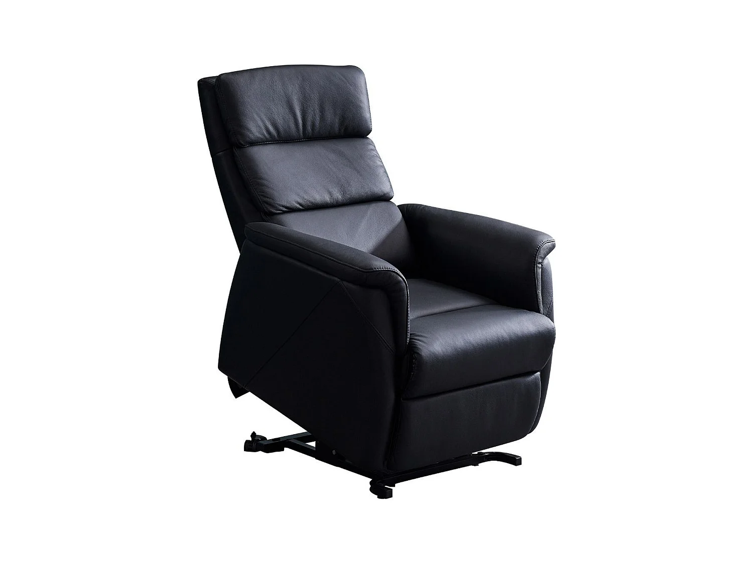 Fauteuil relax releveur en cuir vachette noir - MILLOR