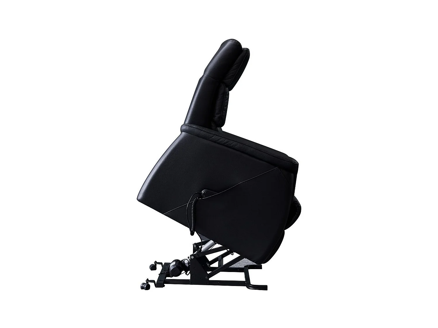 Fauteuil relax releveur en cuir vachette noir - MILLOR