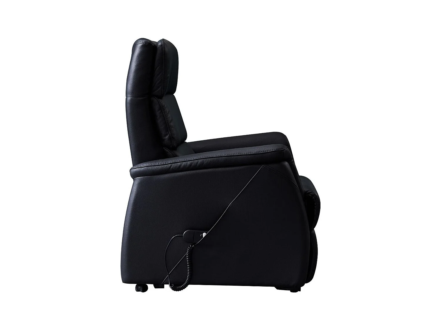Fauteuil relax releveur en cuir vachette noir - MILLOR