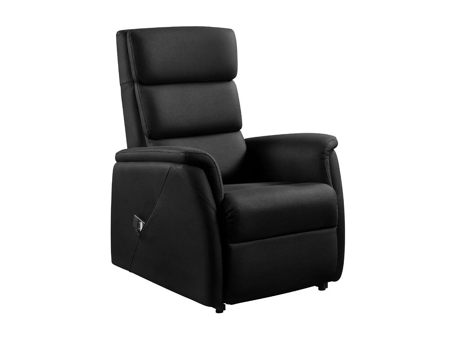Fauteuil relax releveur en cuir vachette noir - MILLOR