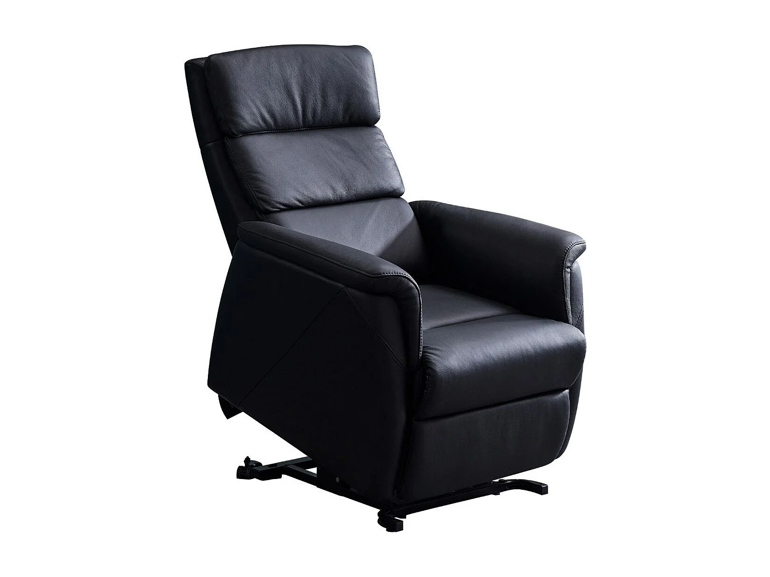 Fauteuil relax releveur en cuir vachette noir - MILLOR