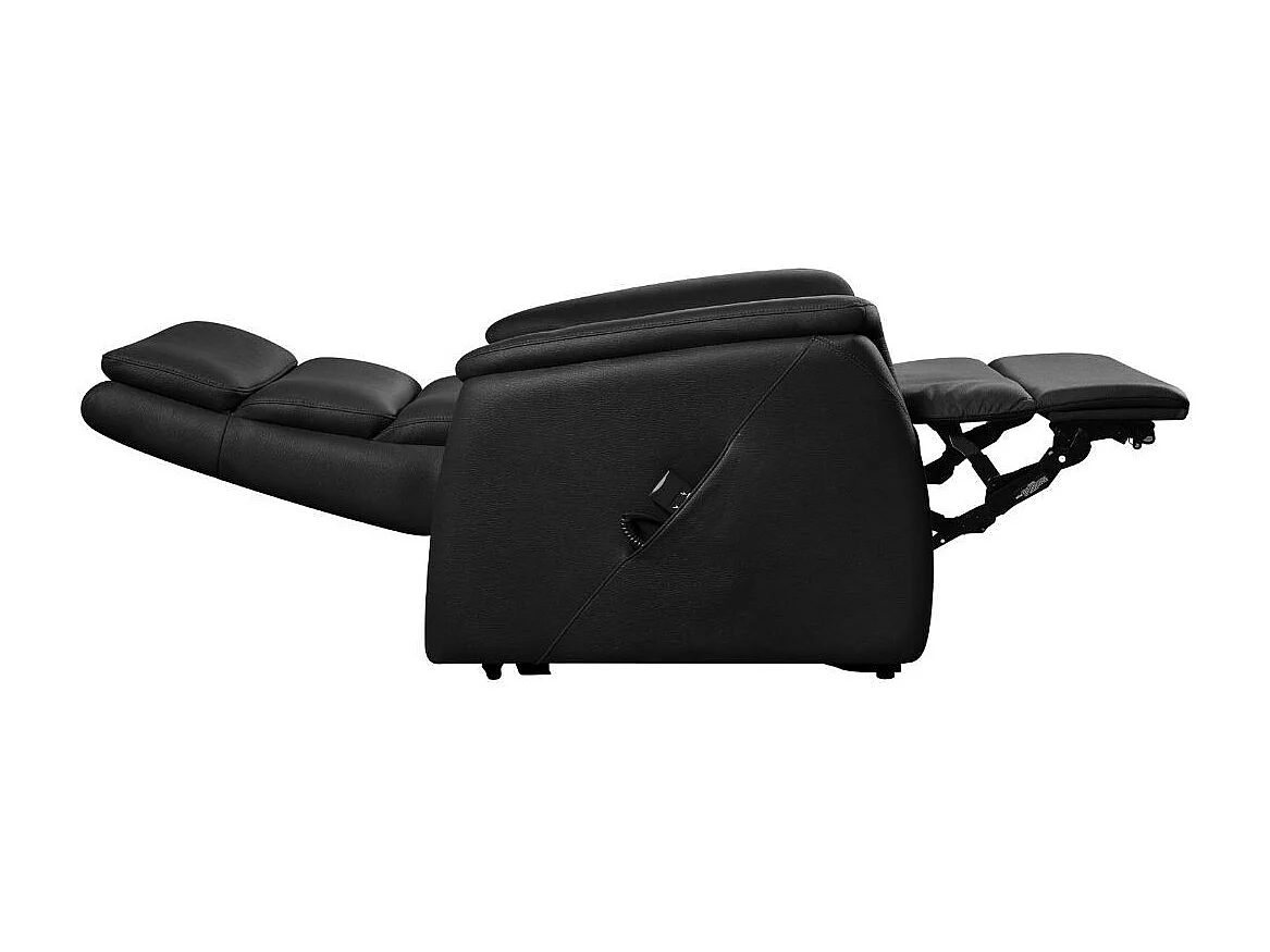 Fauteuil relax releveur en cuir vachette noir - MILLOR