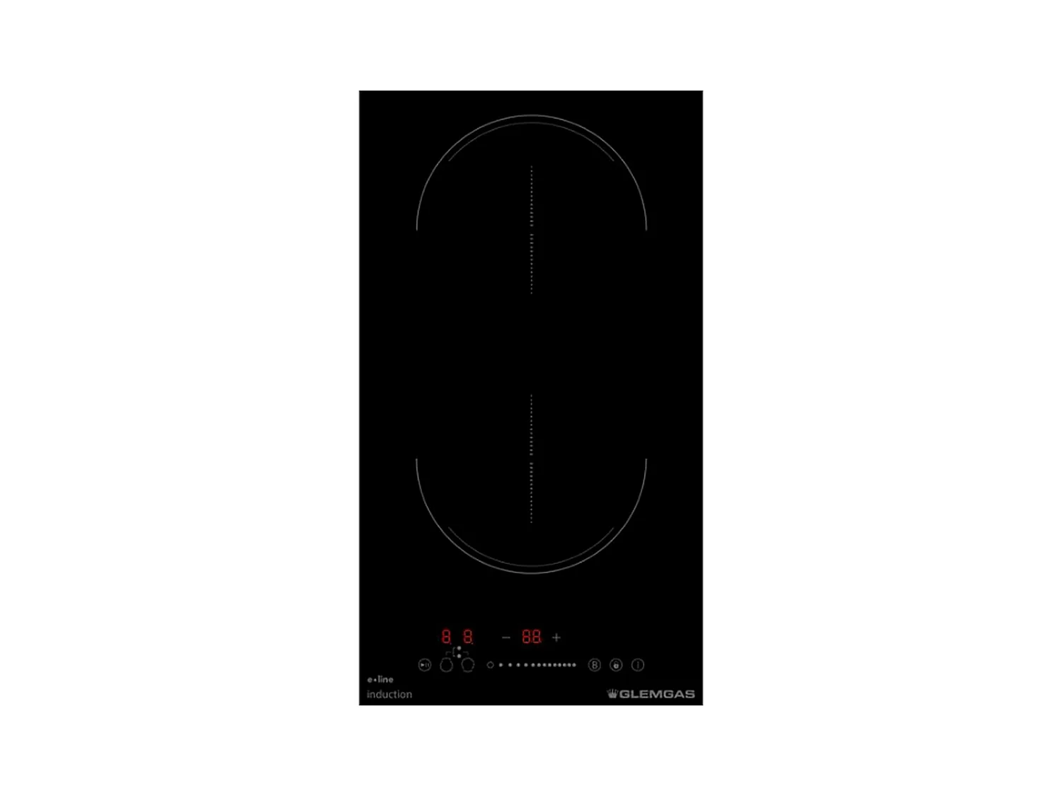 Glem Gas Table domino induction 30cm 2 feux 3500w noir - GTI321BS