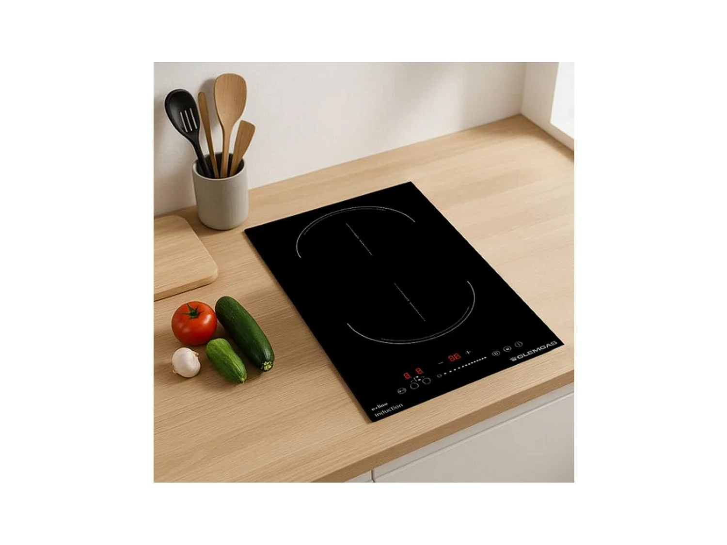 Glem Gas Table domino induction 30cm 2 feux 3500w noir - GTI321BS