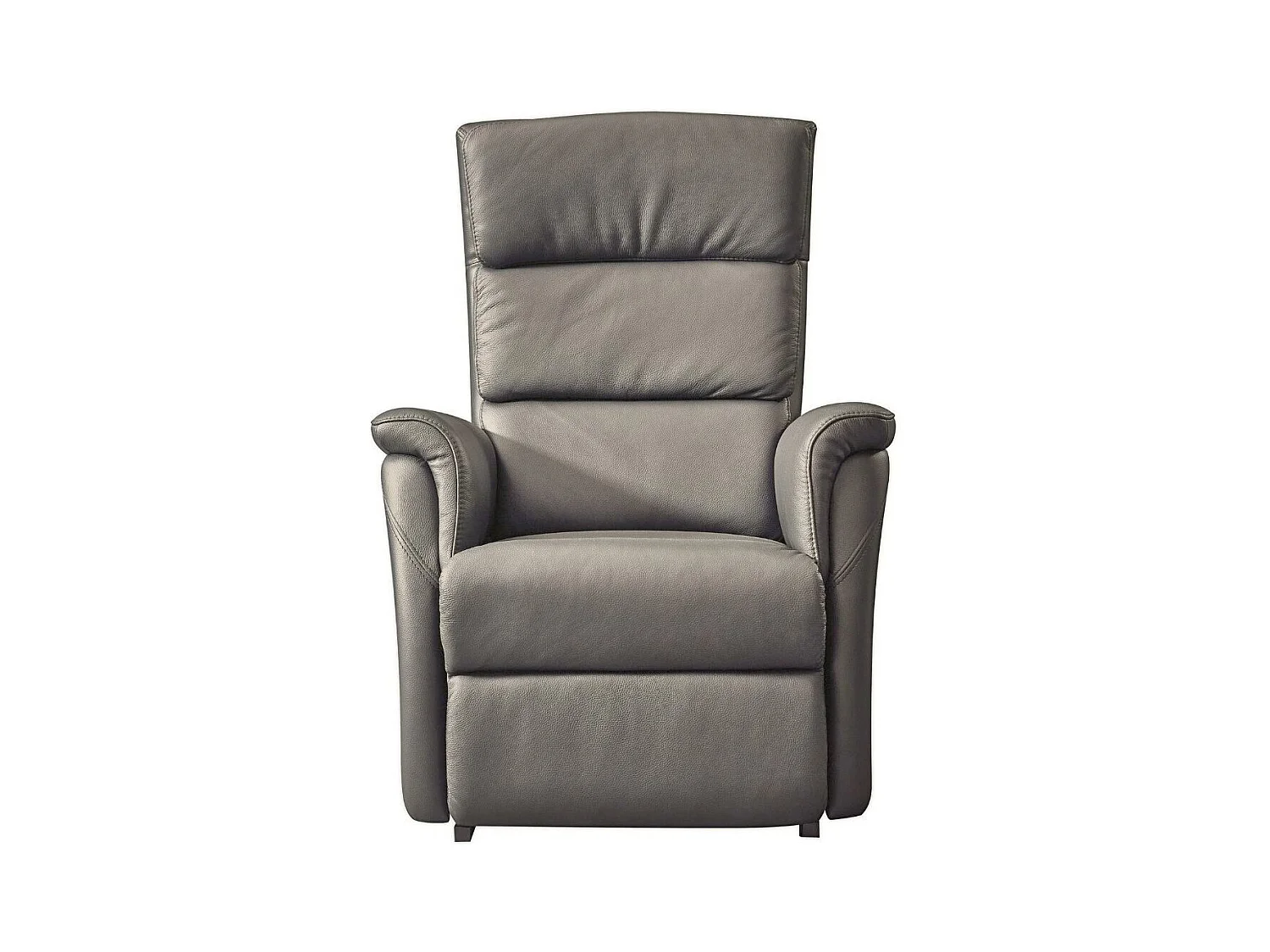 Fauteuil relax releveur en cuir vachette taupe - MILLOR