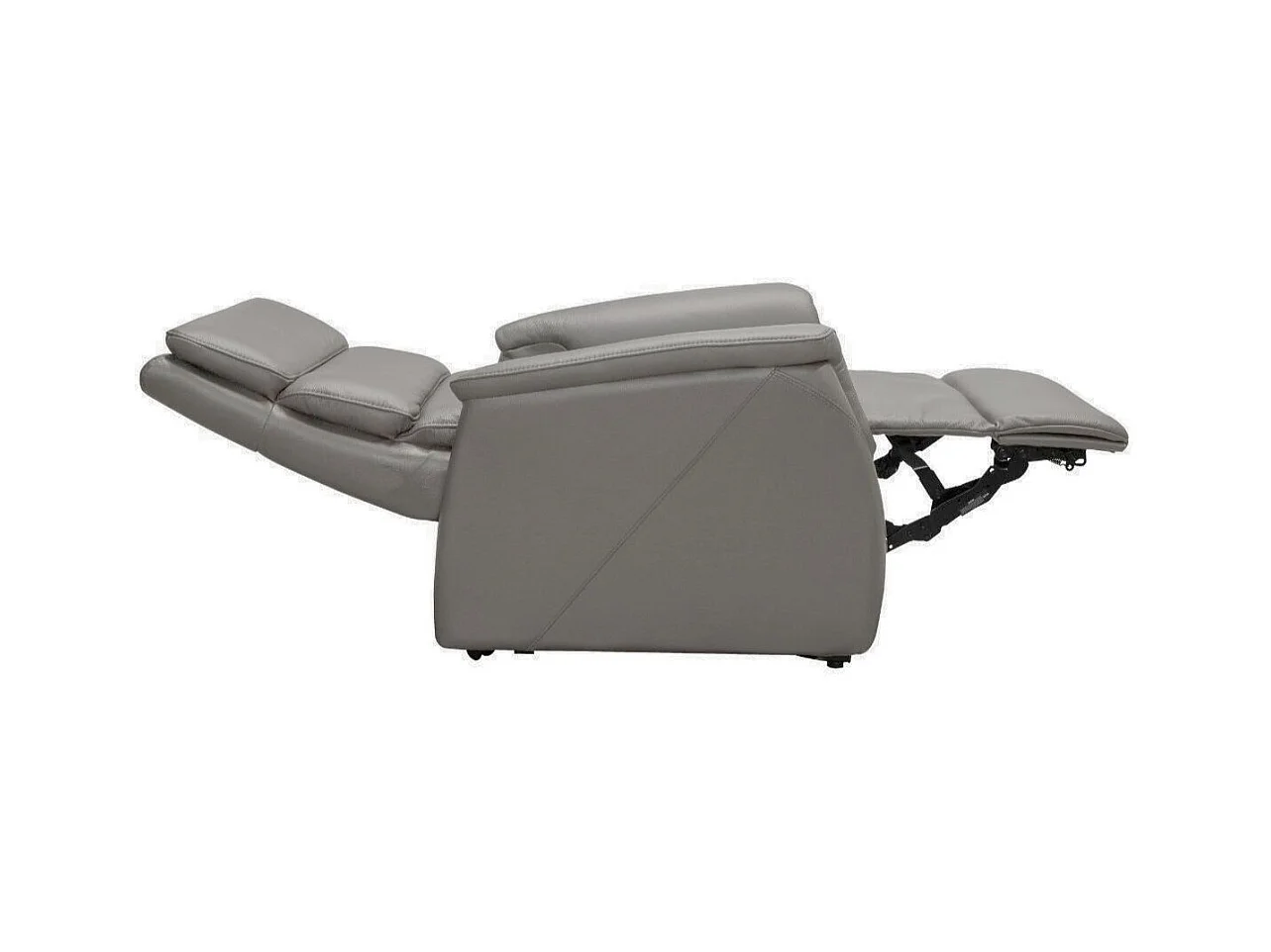 Fauteuil relax releveur en cuir vachette taupe - MILLOR