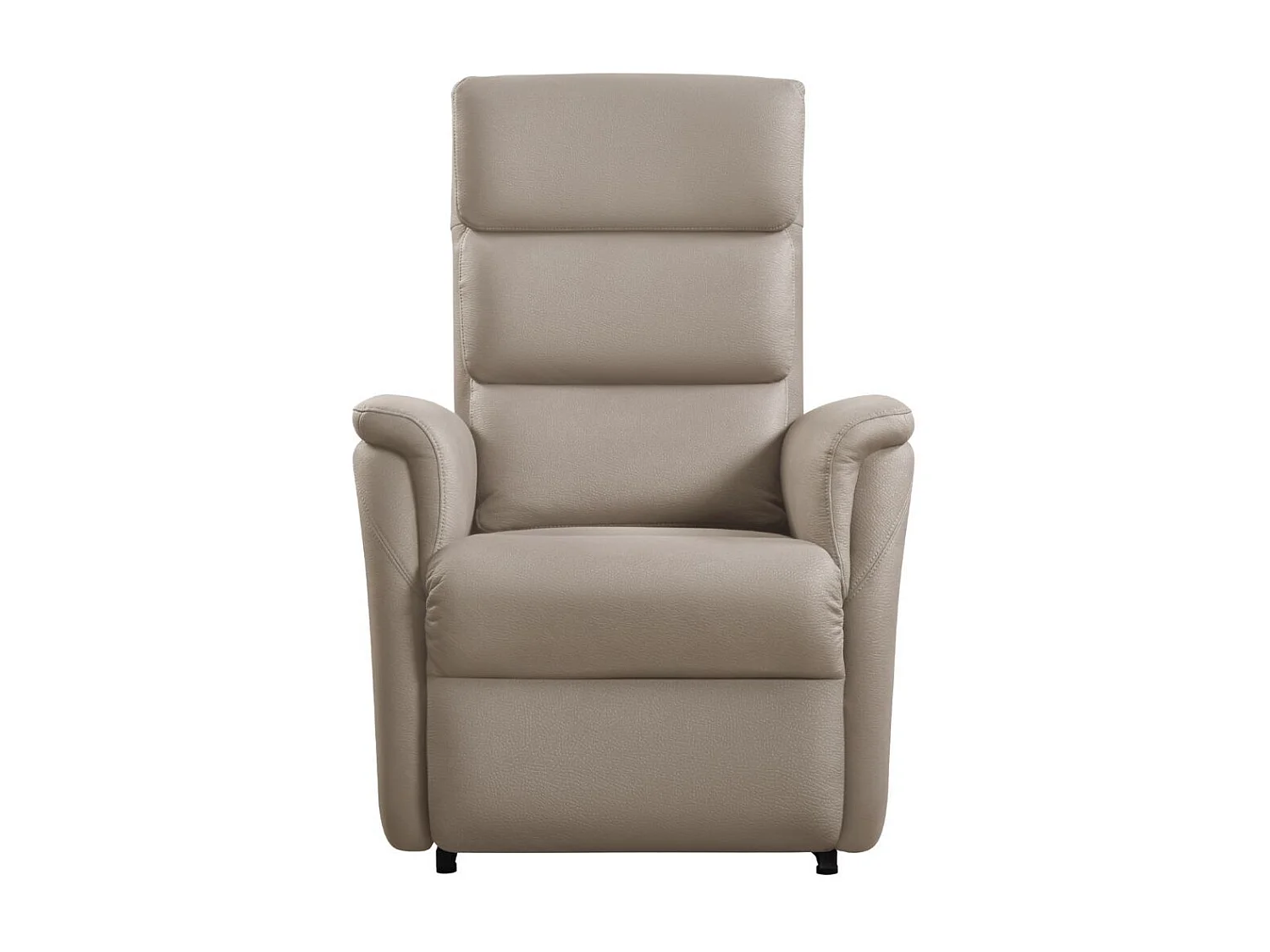 Fauteuil relax releveur en cuir vachette taupe - MILLOR