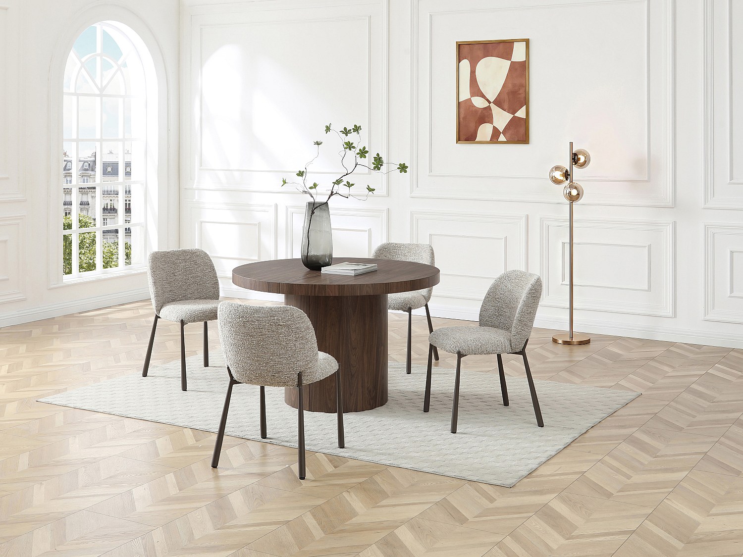 Esstisch ausziehbar – 4 bis 12 Personen – MDF – Dunkles Naturholz – SIDRINA günstig online kaufen