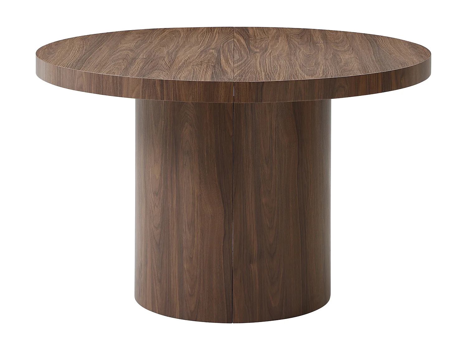 Table à manger extensible 4 à 12 personnes en MDF - Naturel foncé - SIDRINA