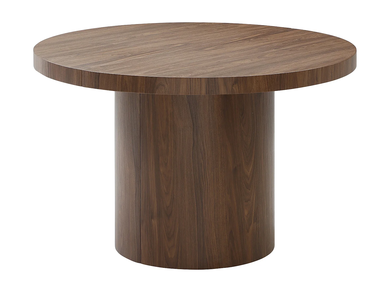 Table à manger extensible 4 à 12 personnes en MDF - Naturel foncé - SIDRINA
