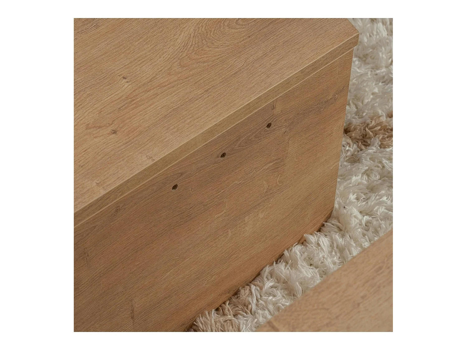 Table basse moderne effet chêne huilé - 2 hauteurs MARFA