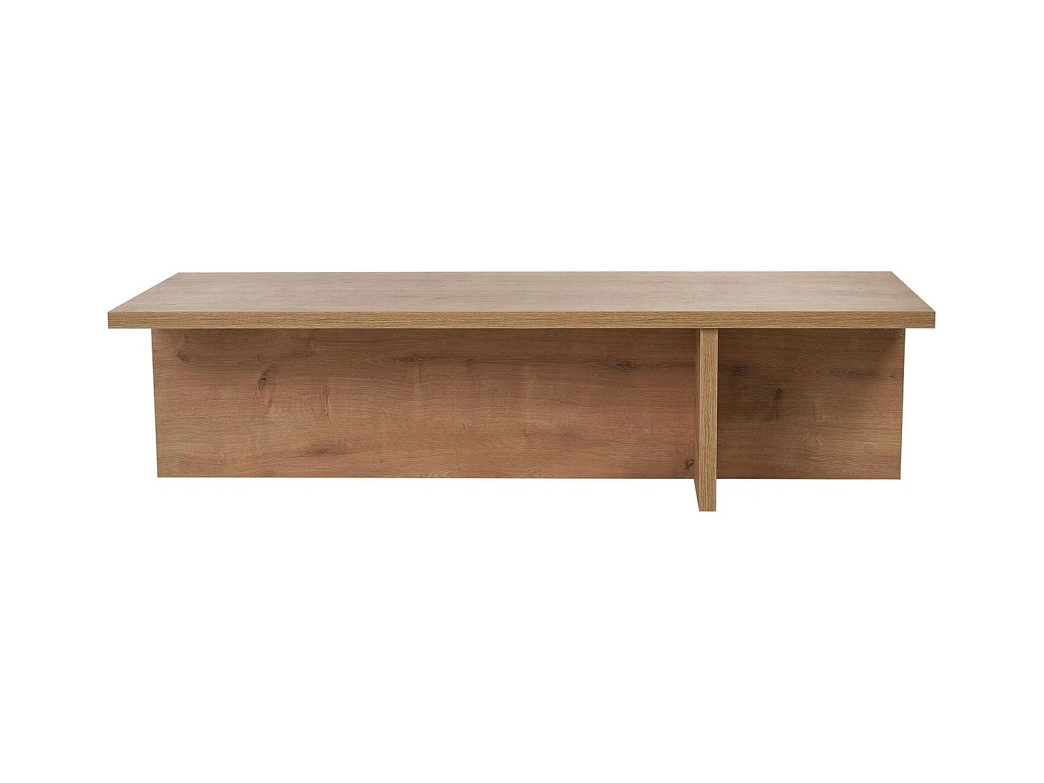 Table basse moderne minimaliste - effet bois de chêne MARFA