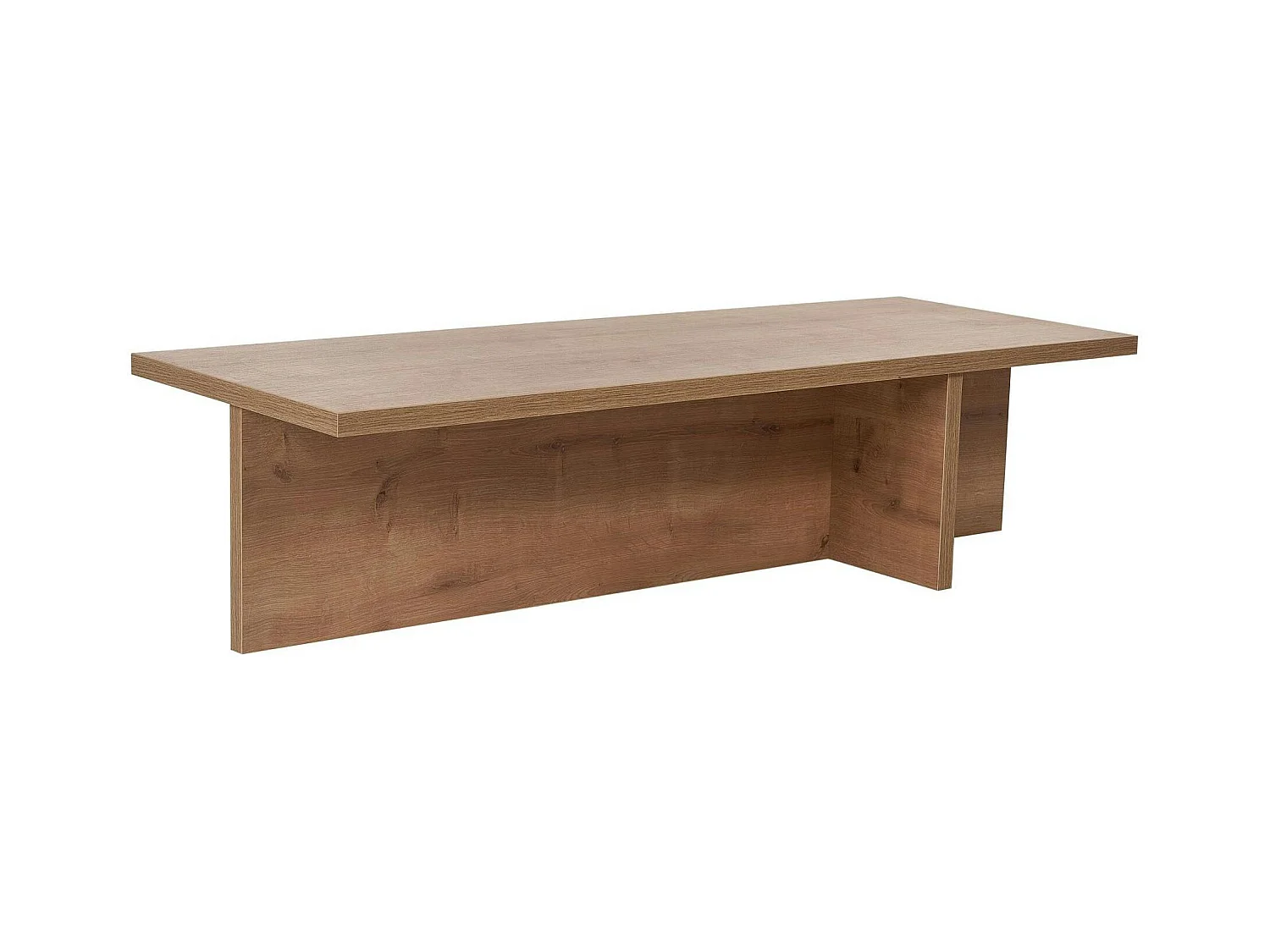 Table basse moderne minimaliste - effet bois de chêne MARFA