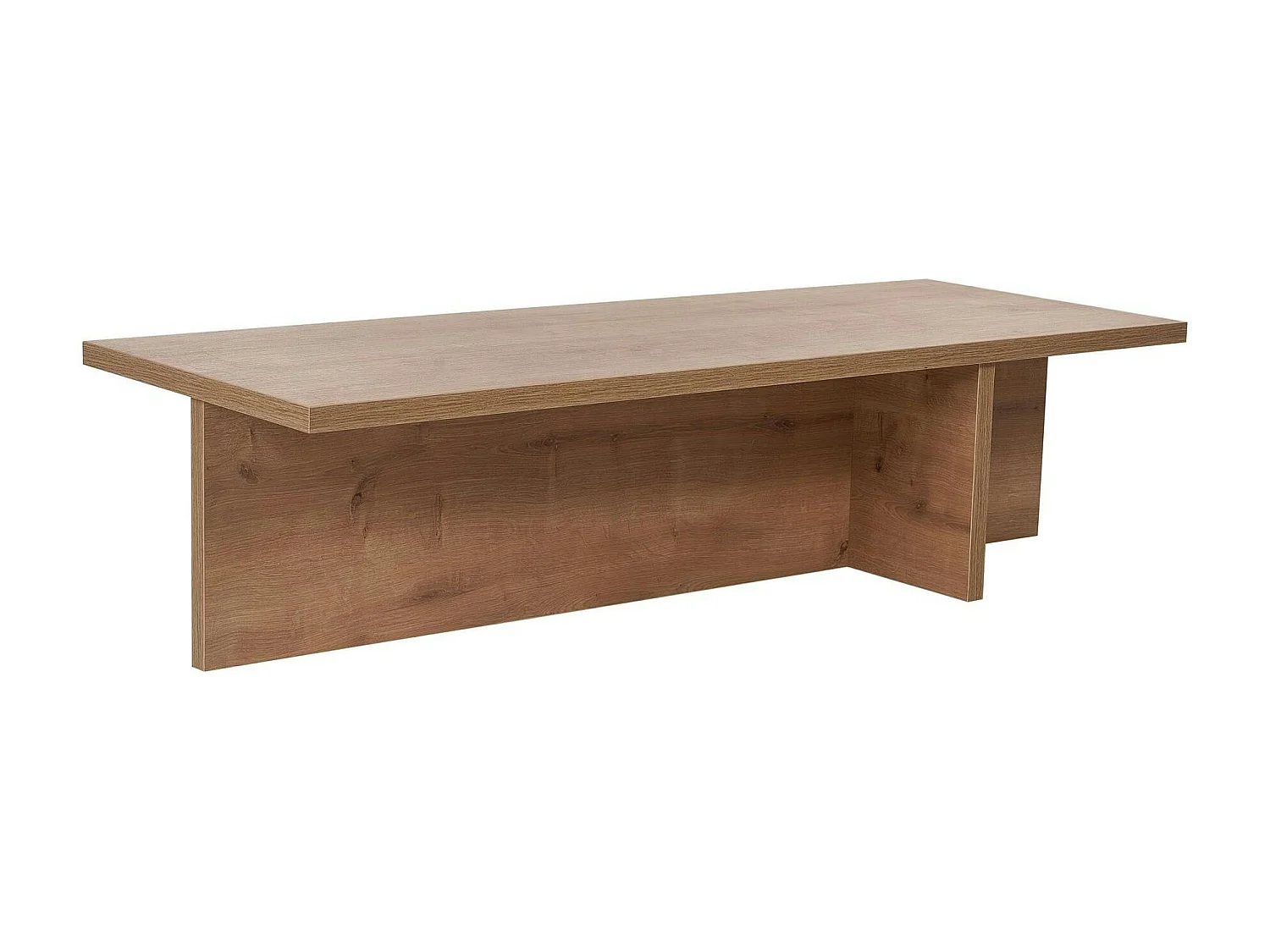 Table basse moderne minimaliste - effet bois de chêne MARFA