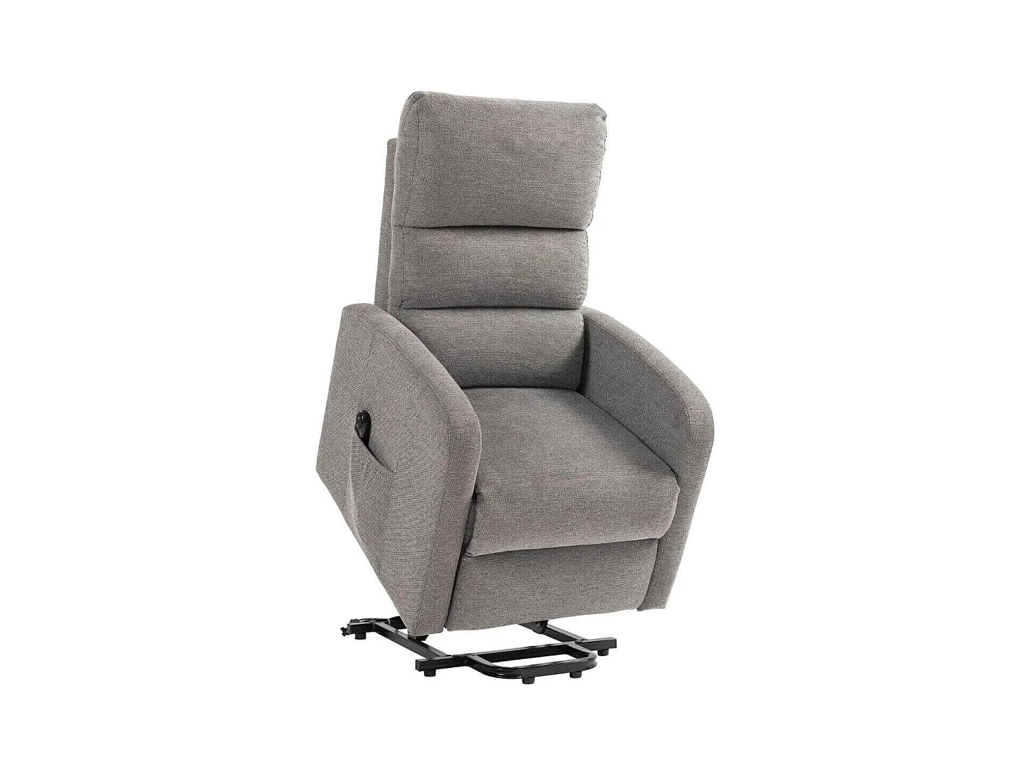 Fauteuil relax releveur tissu polyester traité hydrophobe taupe - TIKSI