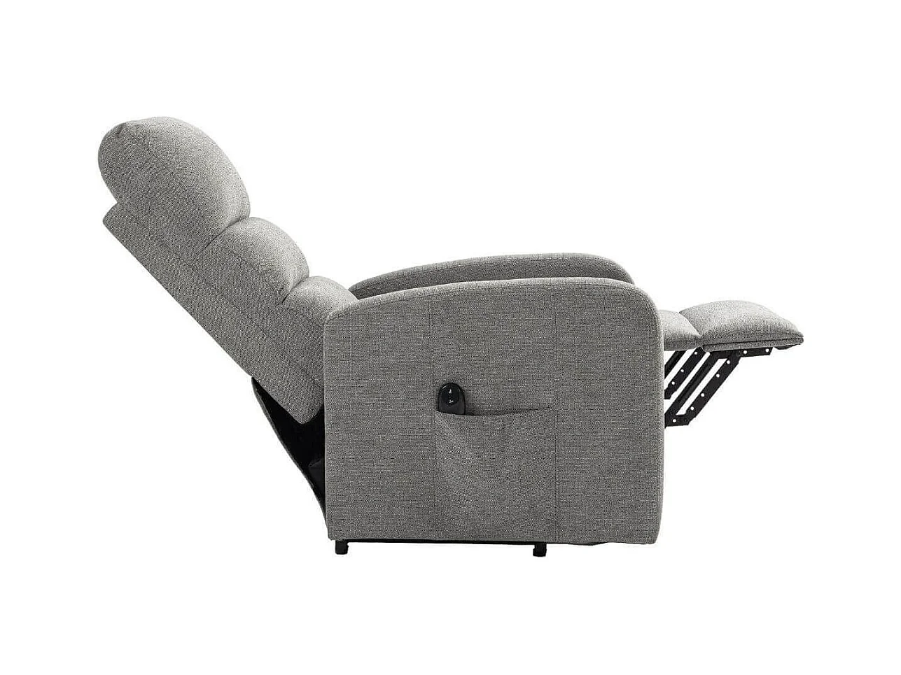 Fauteuil relax releveur tissu polyester traité hydrophobe taupe - TIKSI