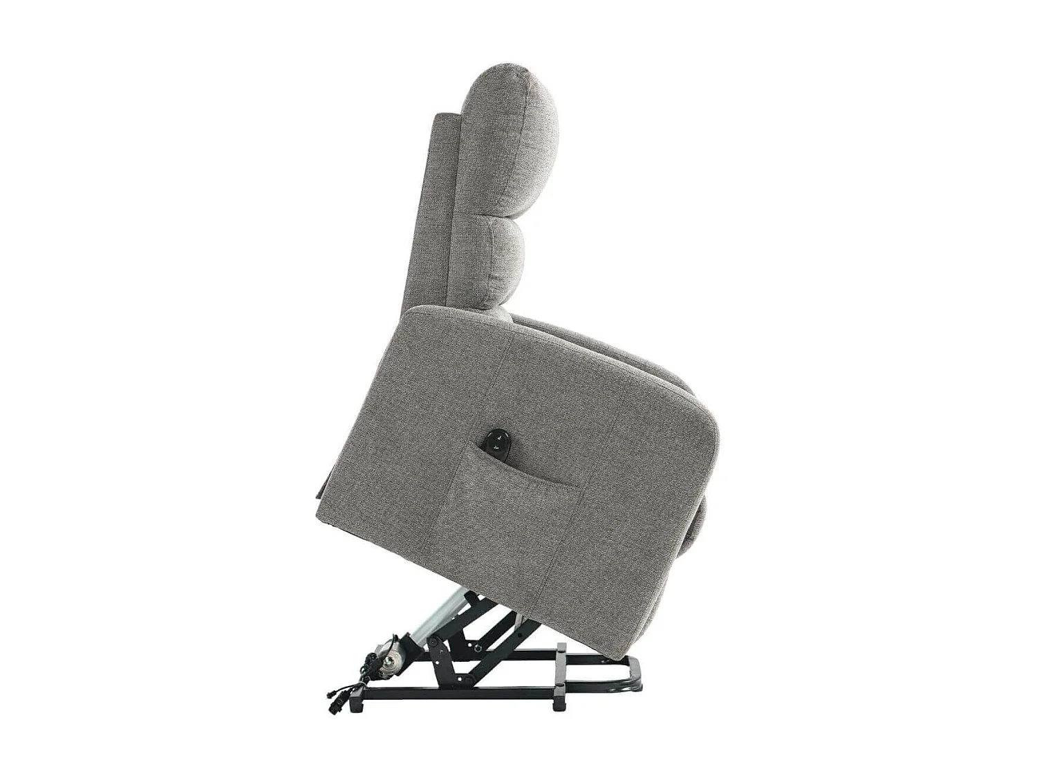 Fauteuil relax releveur tissu polyester traité hydrophobe taupe - TIKSI