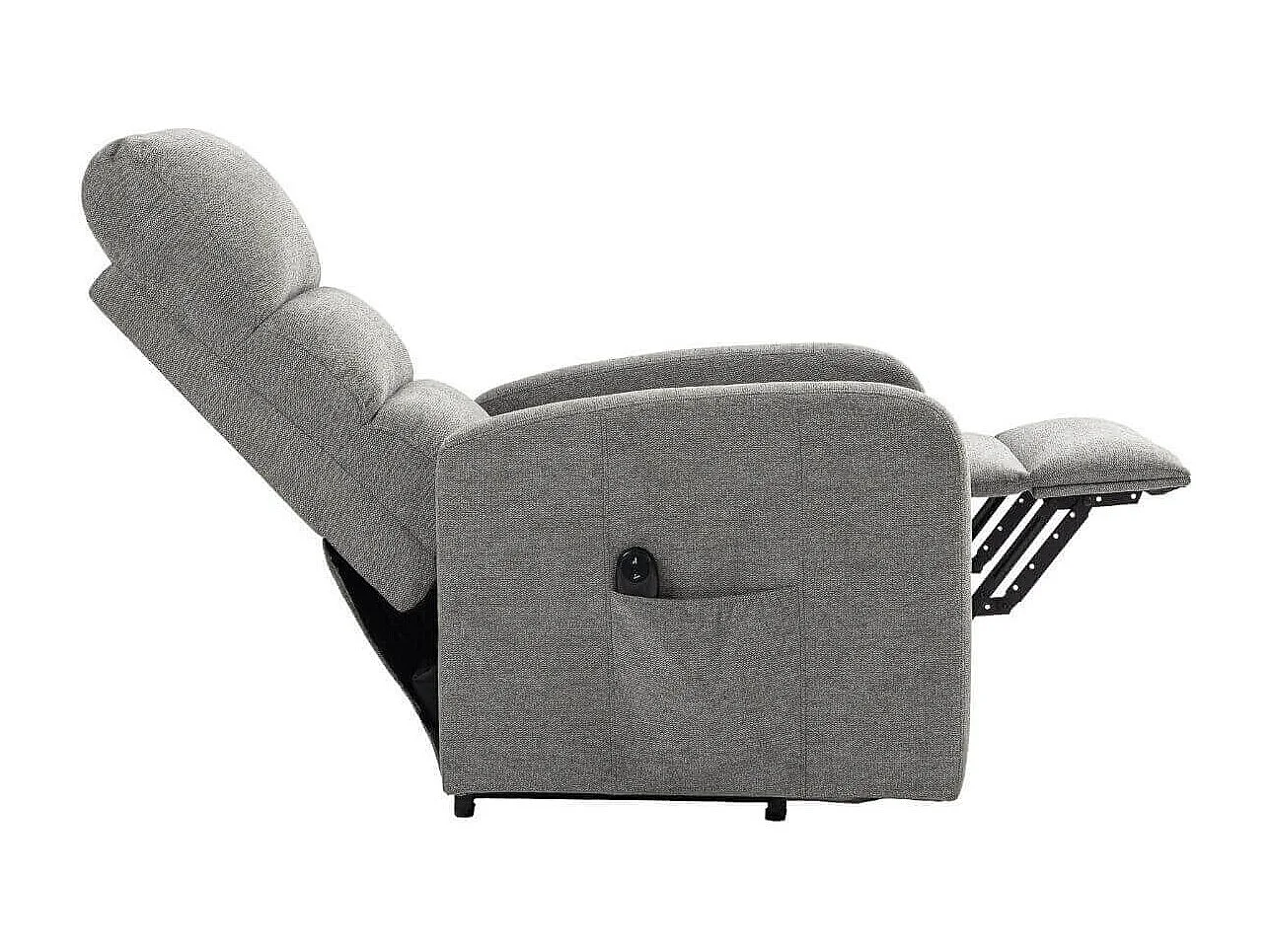 Fauteuil relax releveur tissu polyester traité hydrophobe taupe - TIKSI