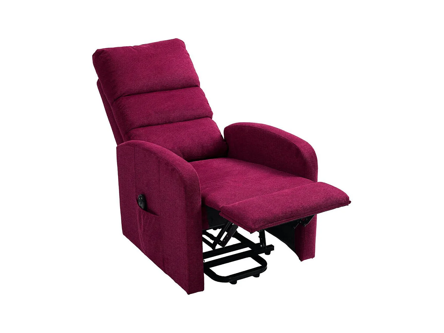 Fauteuil relax releveur tissu polyester traité hydrophobe rouge - TIKSI