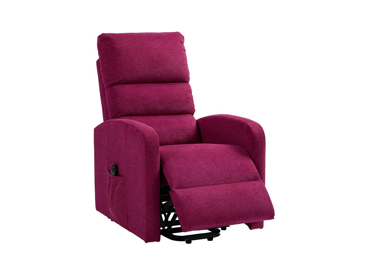 Fauteuil relax releveur tissu polyester traité hydrophobe rouge - TIKSI