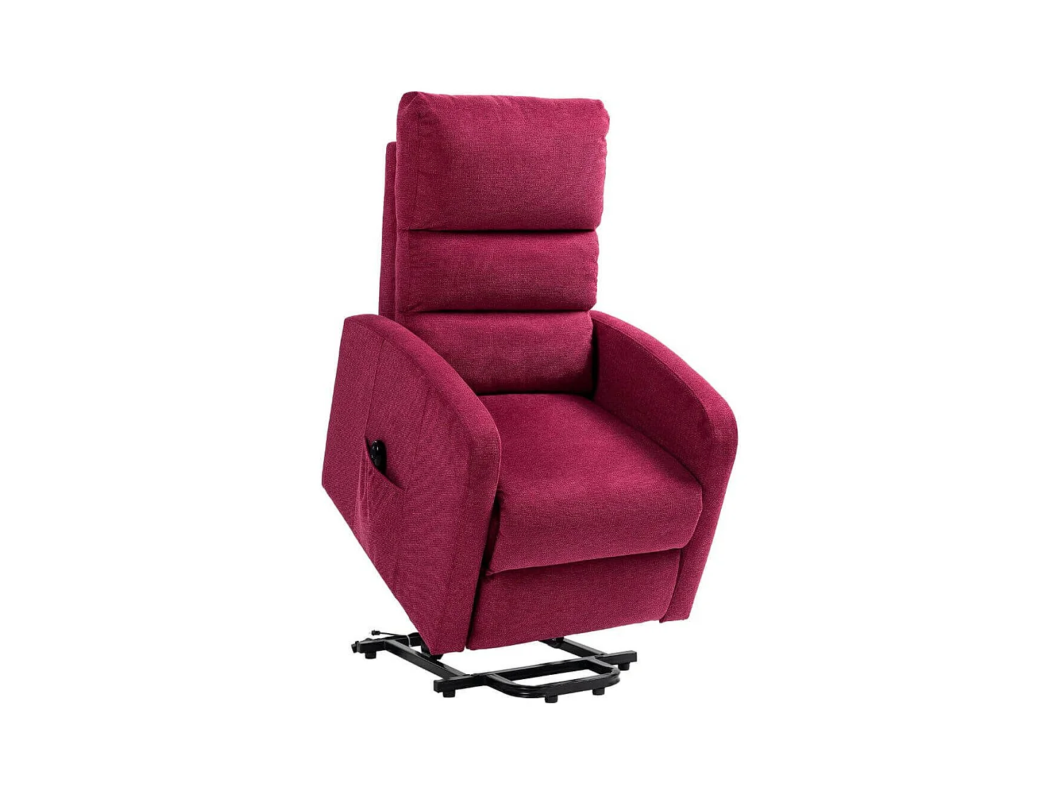 Fauteuil relax releveur tissu polyester traité hydrophobe rouge - TIKSI