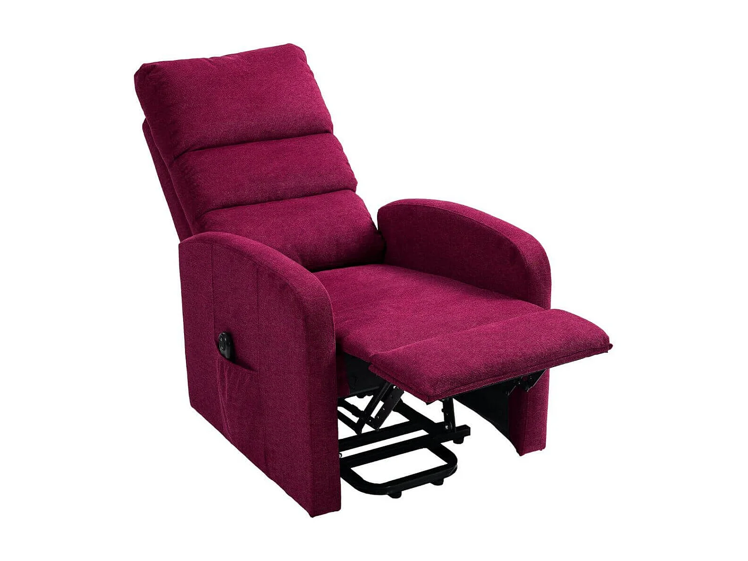 Fauteuil relax releveur tissu polyester traité hydrophobe rouge - TIKSI