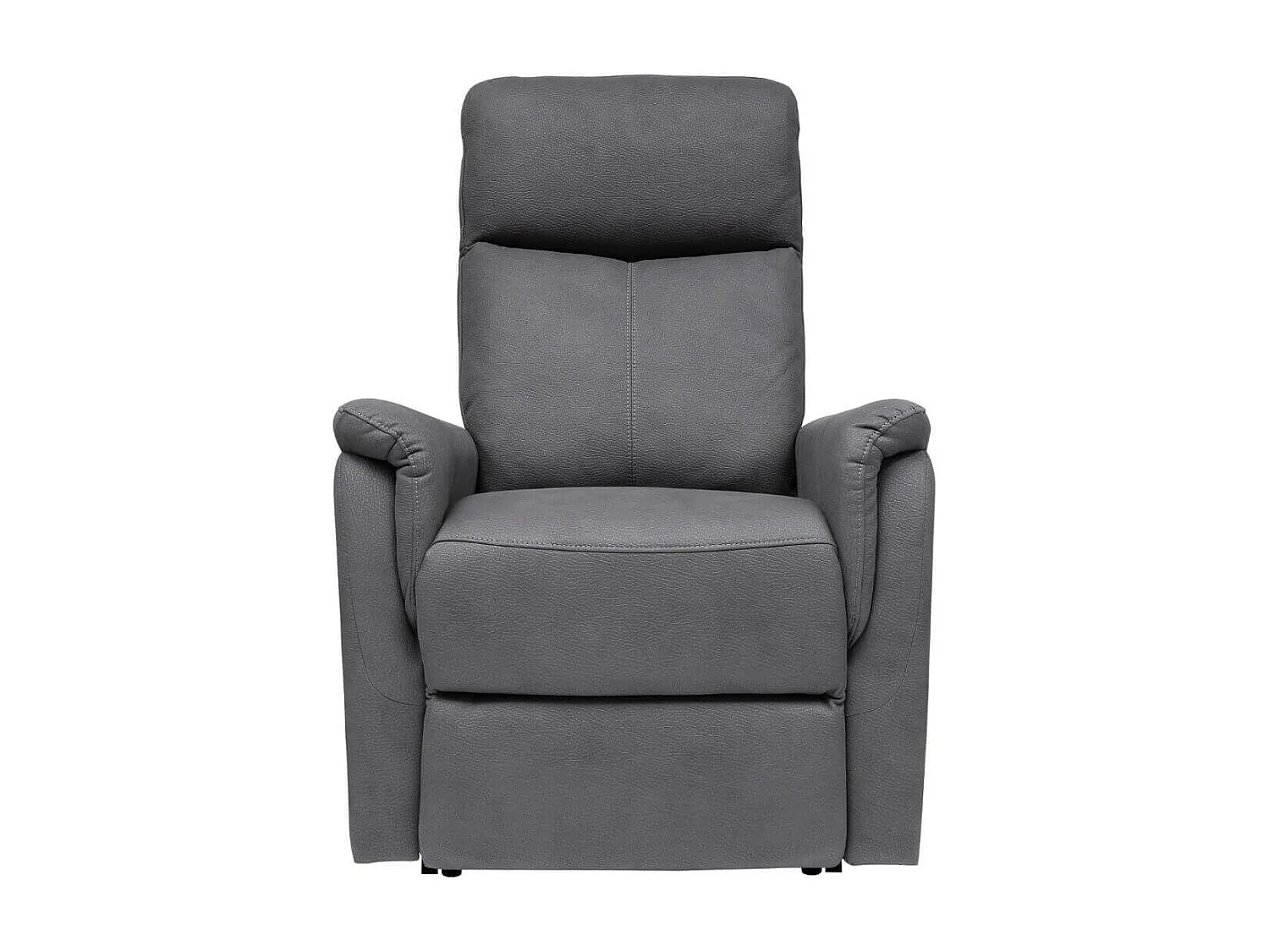 Fauteuil relax releveur tissu polyester imitation cuir gris foncé - GIACOMO
