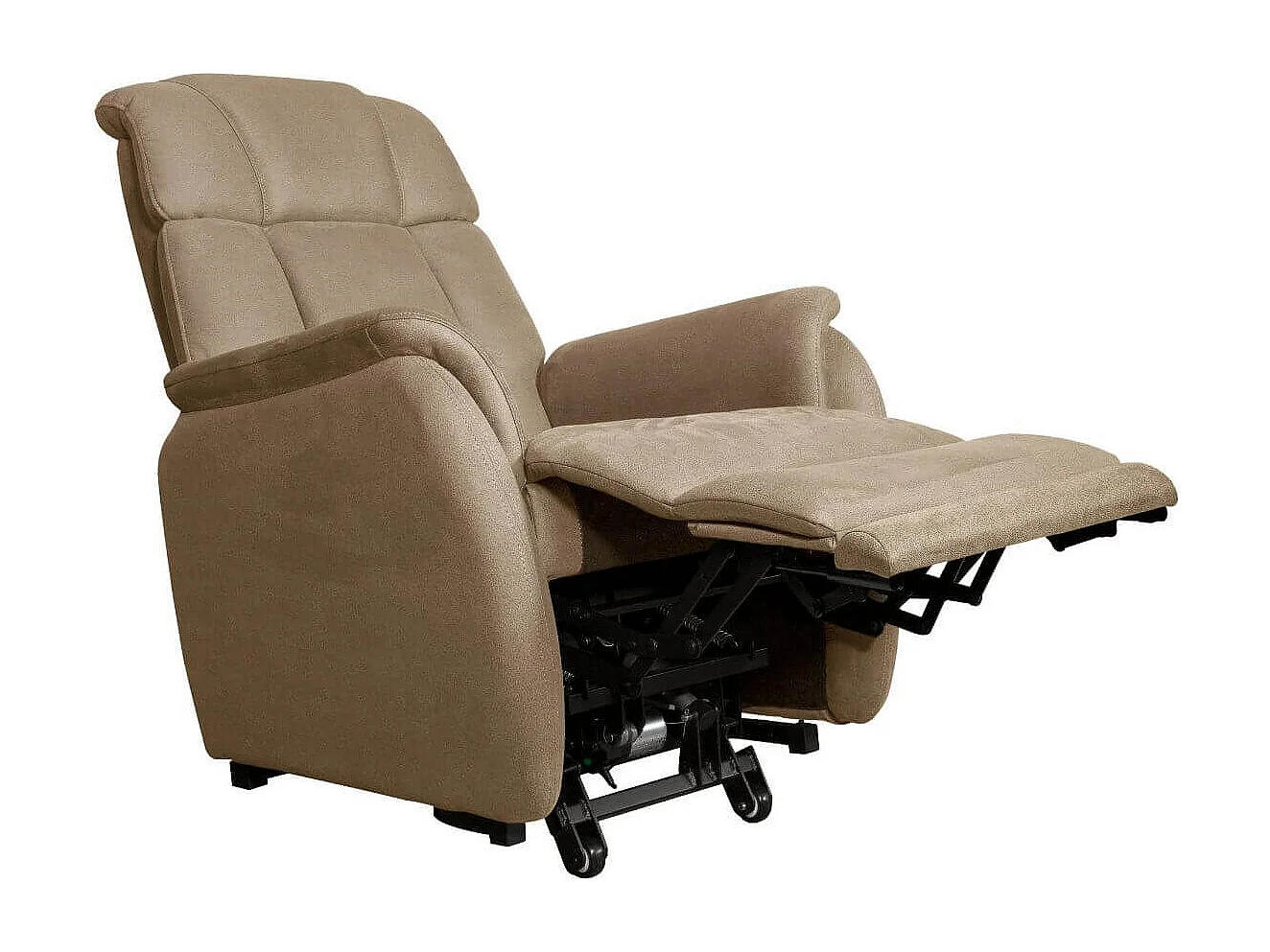 Fauteuil relax releveur tissu polyester beige - SPAZIO