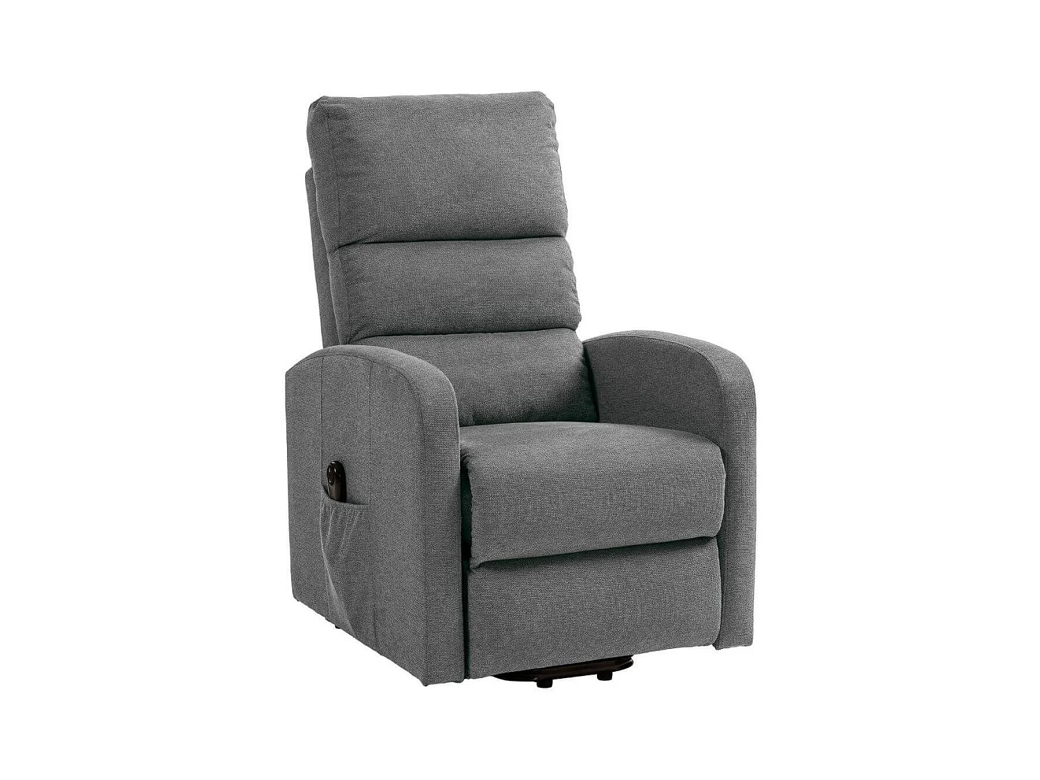 Fauteuil relax releveur tissu polyester traité hydrophobe gris - TIKSI