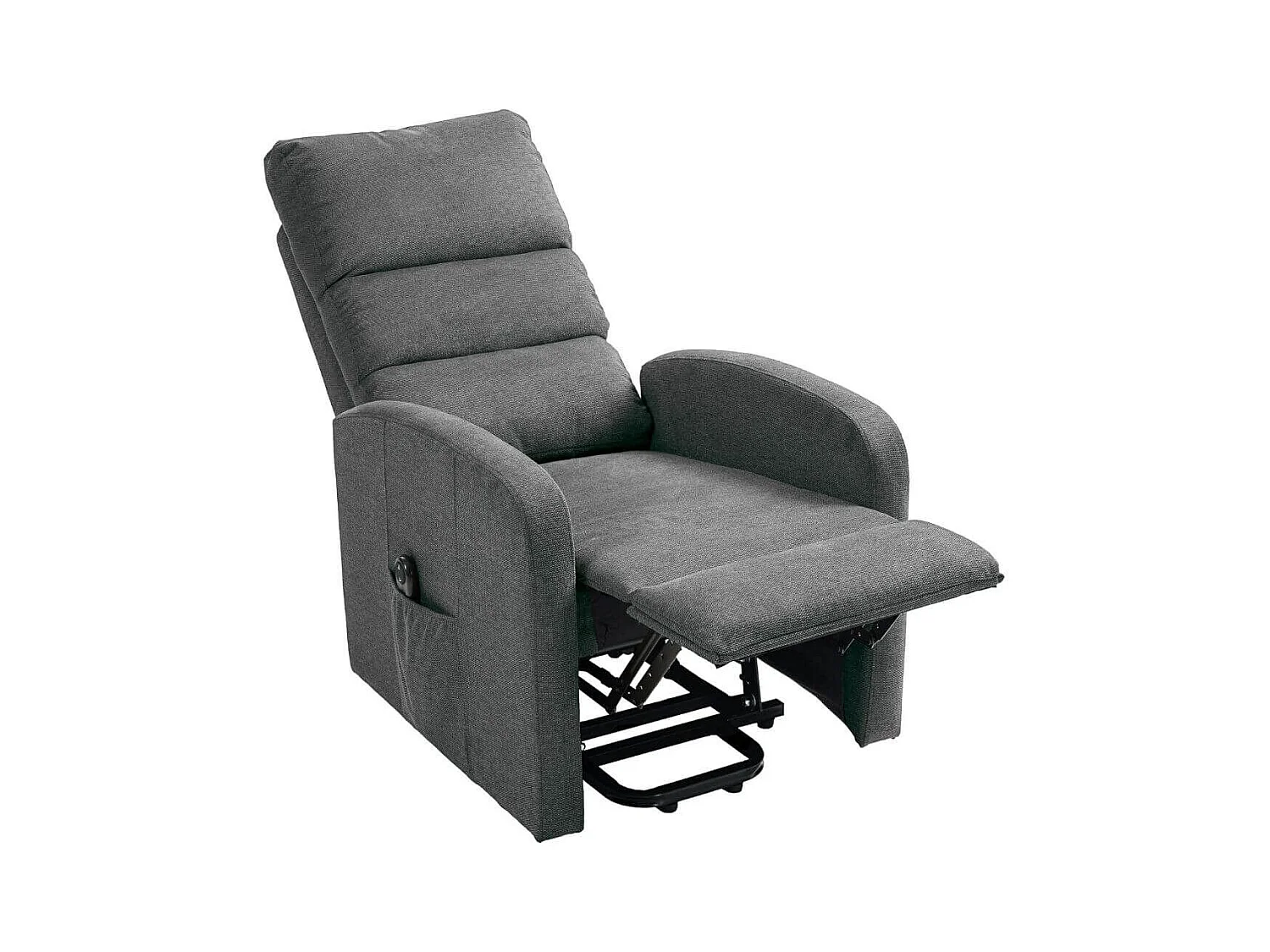 Fauteuil relax releveur tissu polyester traité hydrophobe gris - TIKSI