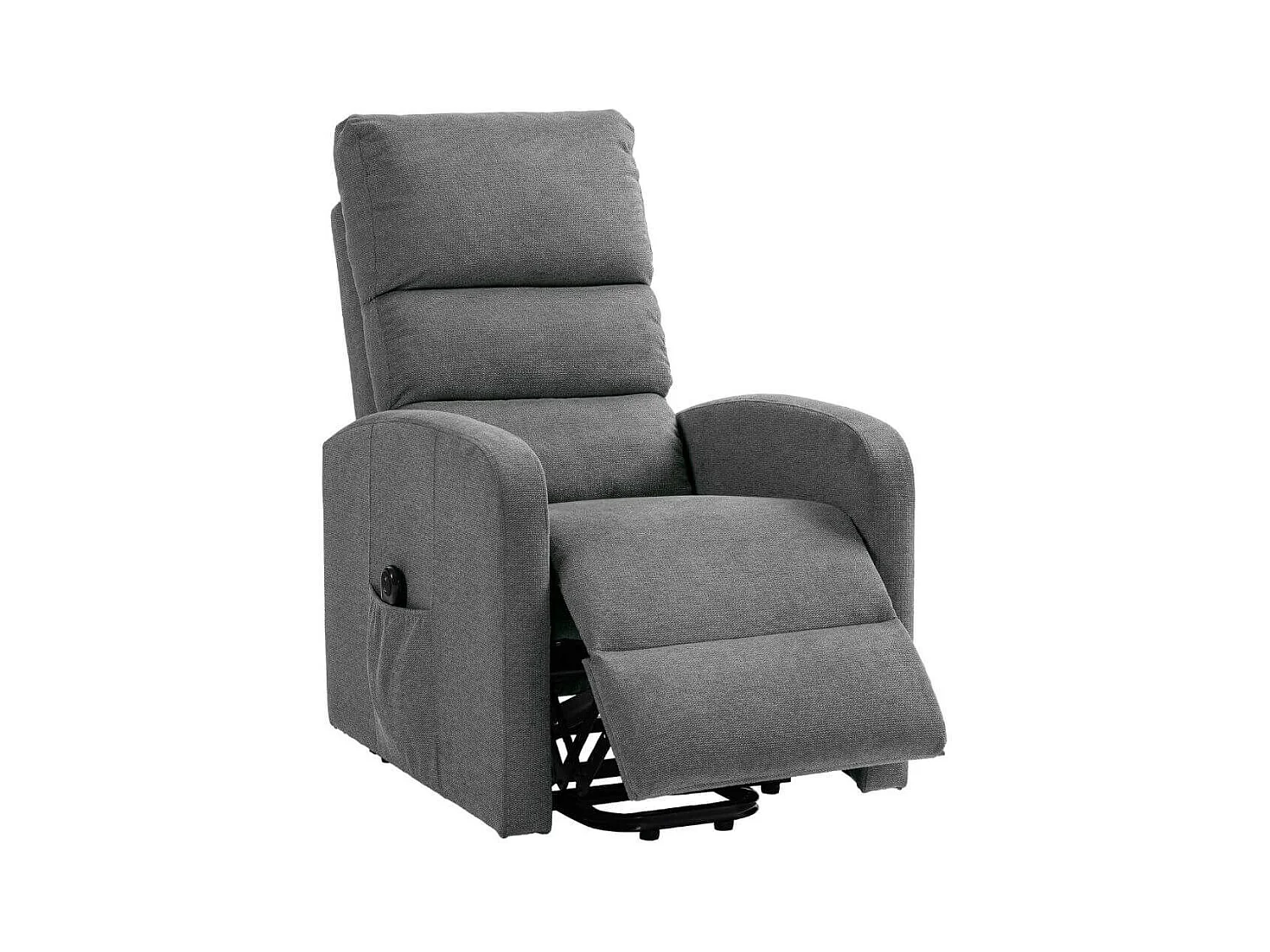 Fauteuil relax releveur tissu polyester traité hydrophobe gris - TIKSI