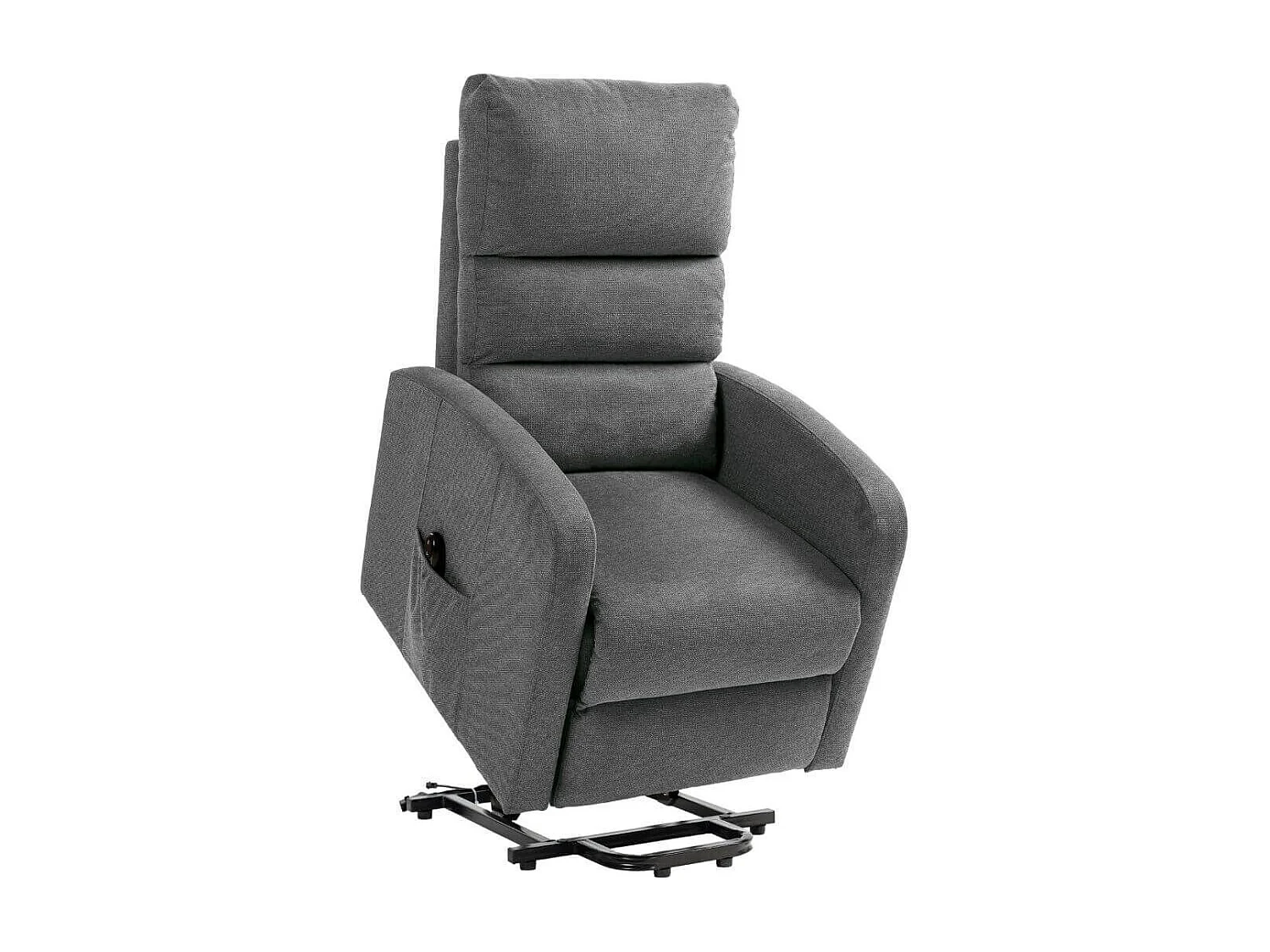Fauteuil relax releveur tissu polyester traité hydrophobe gris - TIKSI