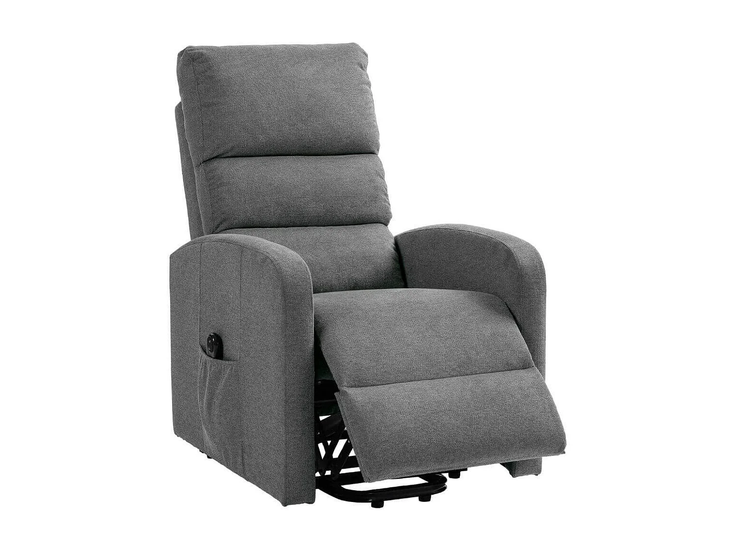 Fauteuil relax releveur tissu polyester traité hydrophobe gris - TIKSI