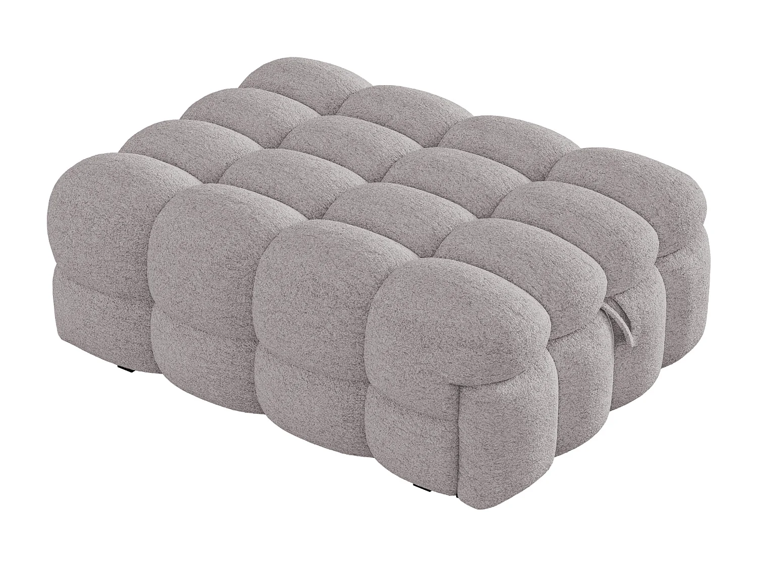 Lit rembourré 183 x 76 x 42 cm, 2 en 1 Canapé-lit Convertible, Bed Frame Simple, Lit Pouf, gris