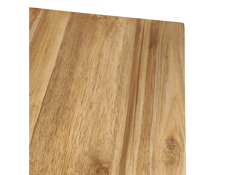 Console L. 80 cm en teck massif 2 tiroirs cannage en rotin - CAMILO