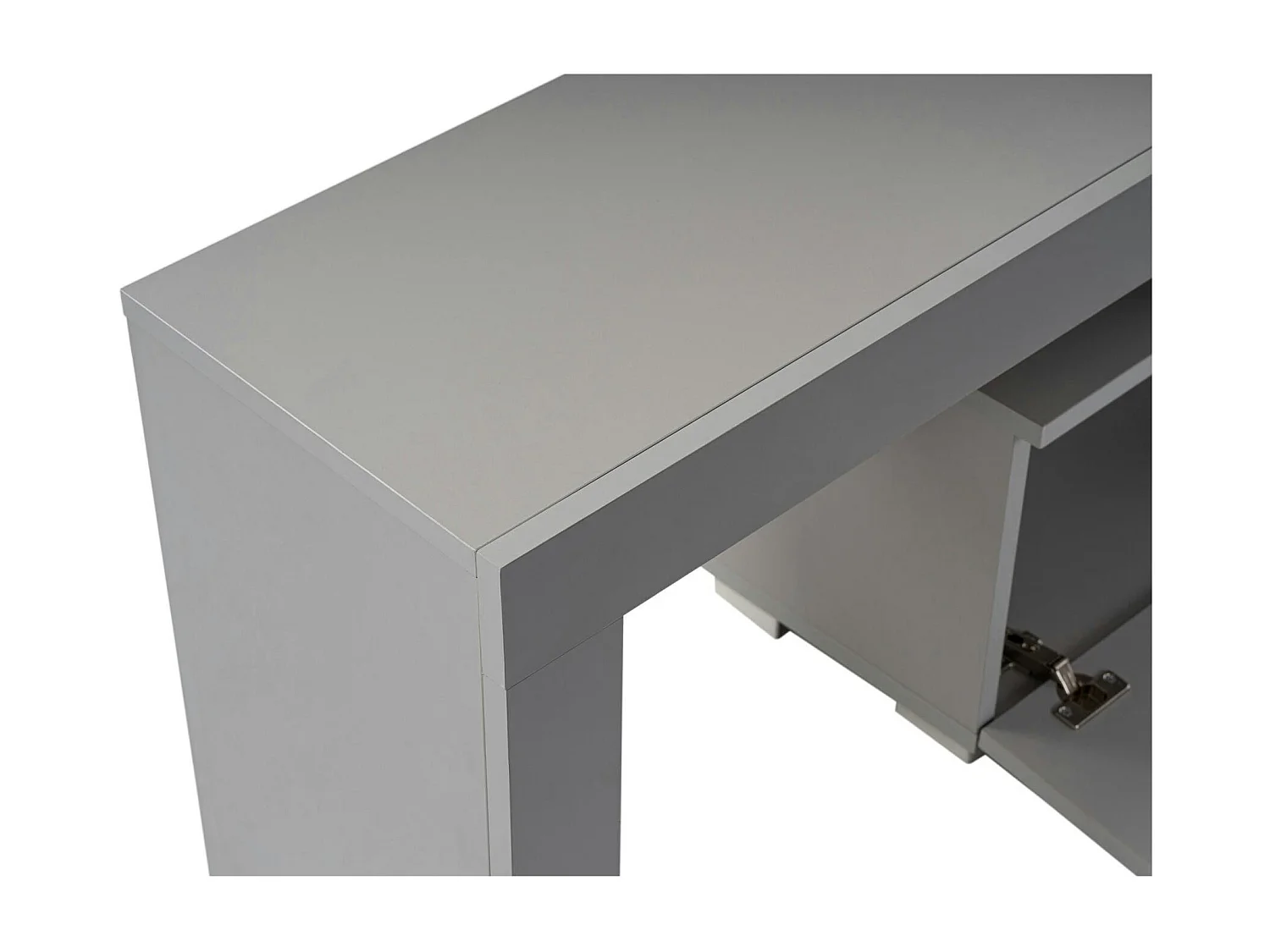 Banc TV moderne avec rangement - gris effet laque MARFA