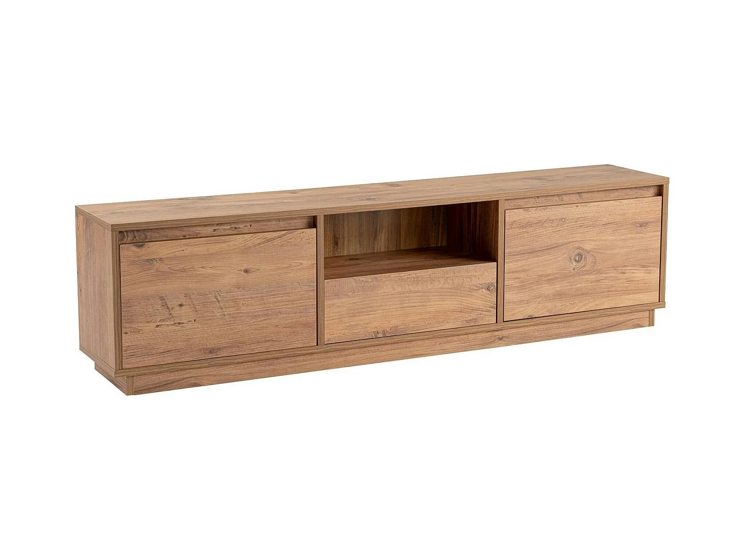 Meuble TV avec rangement - finition effet pin MARFA