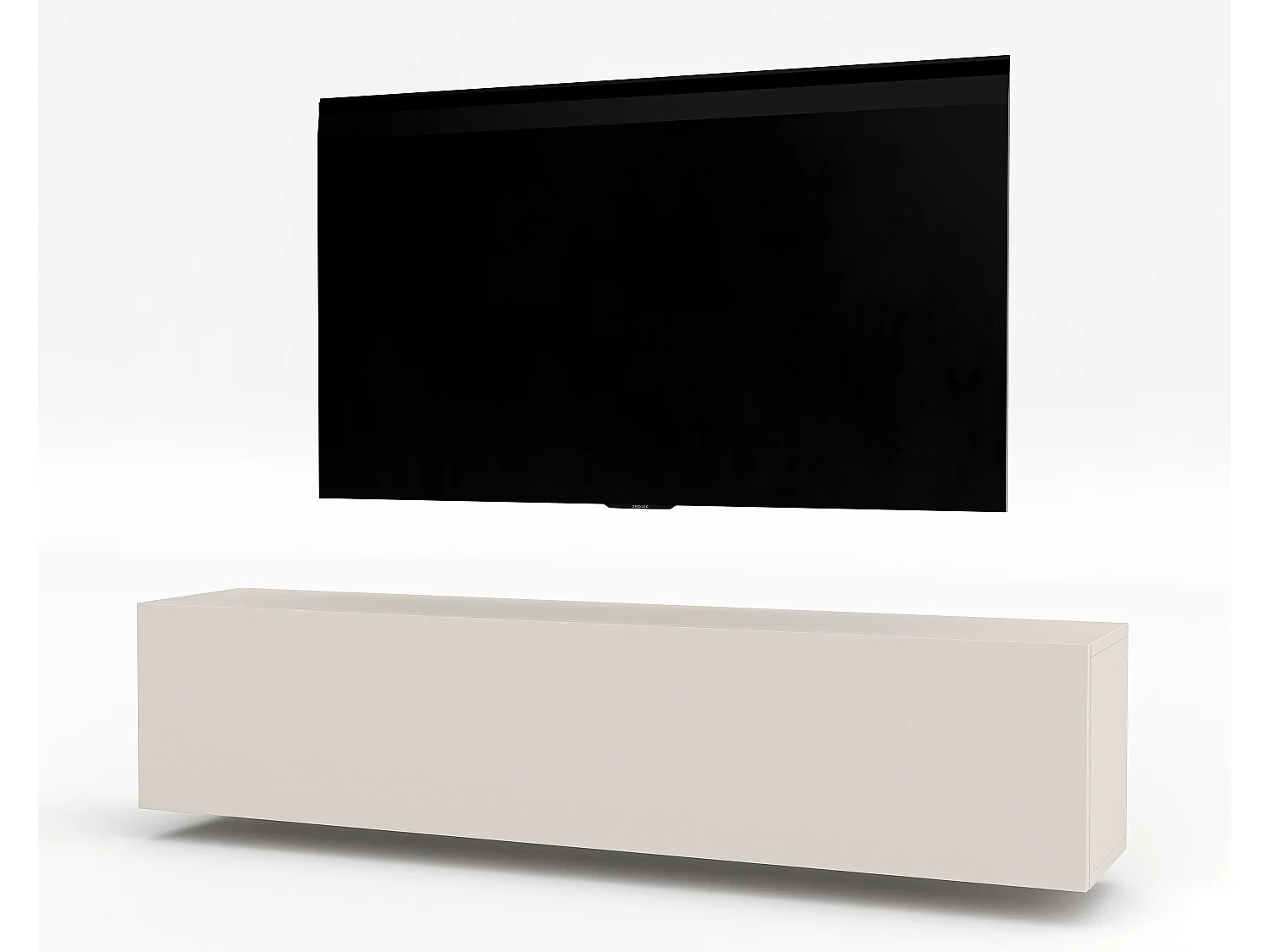 AX LIVING tv kast ZIVOLLI 160 cm beige – modern tv meubel zwevend