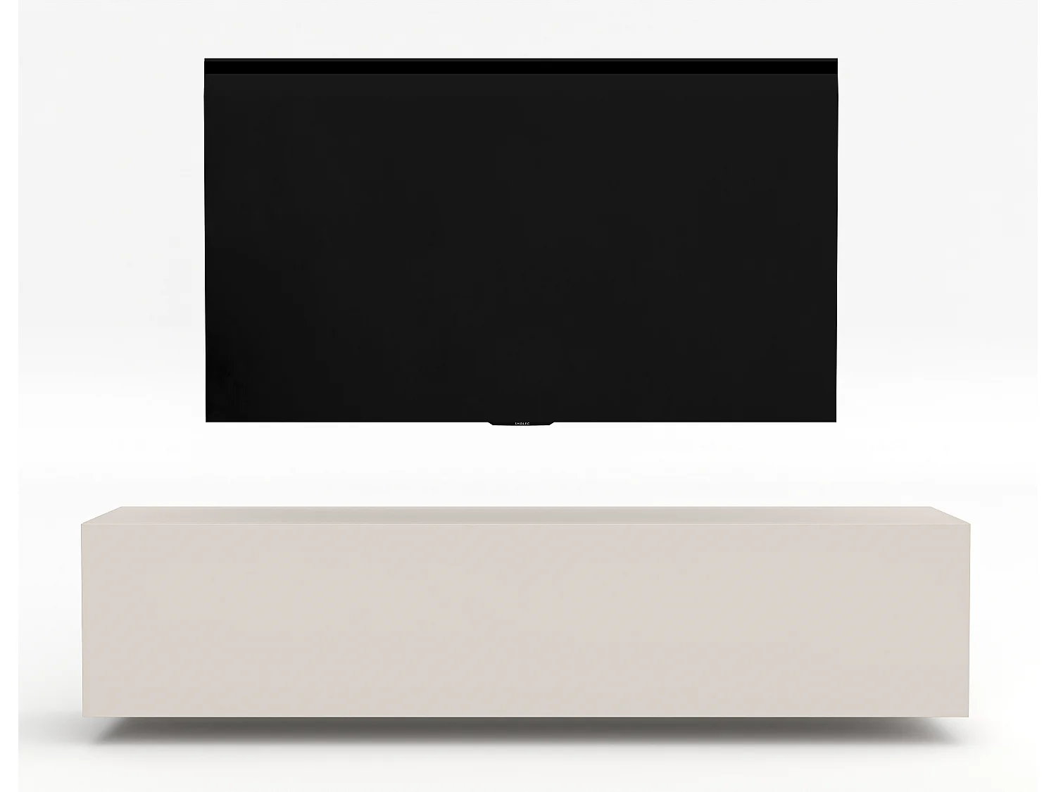 AX LIVING meuble TV bas ZIVOLLI 160 beige minimaliste