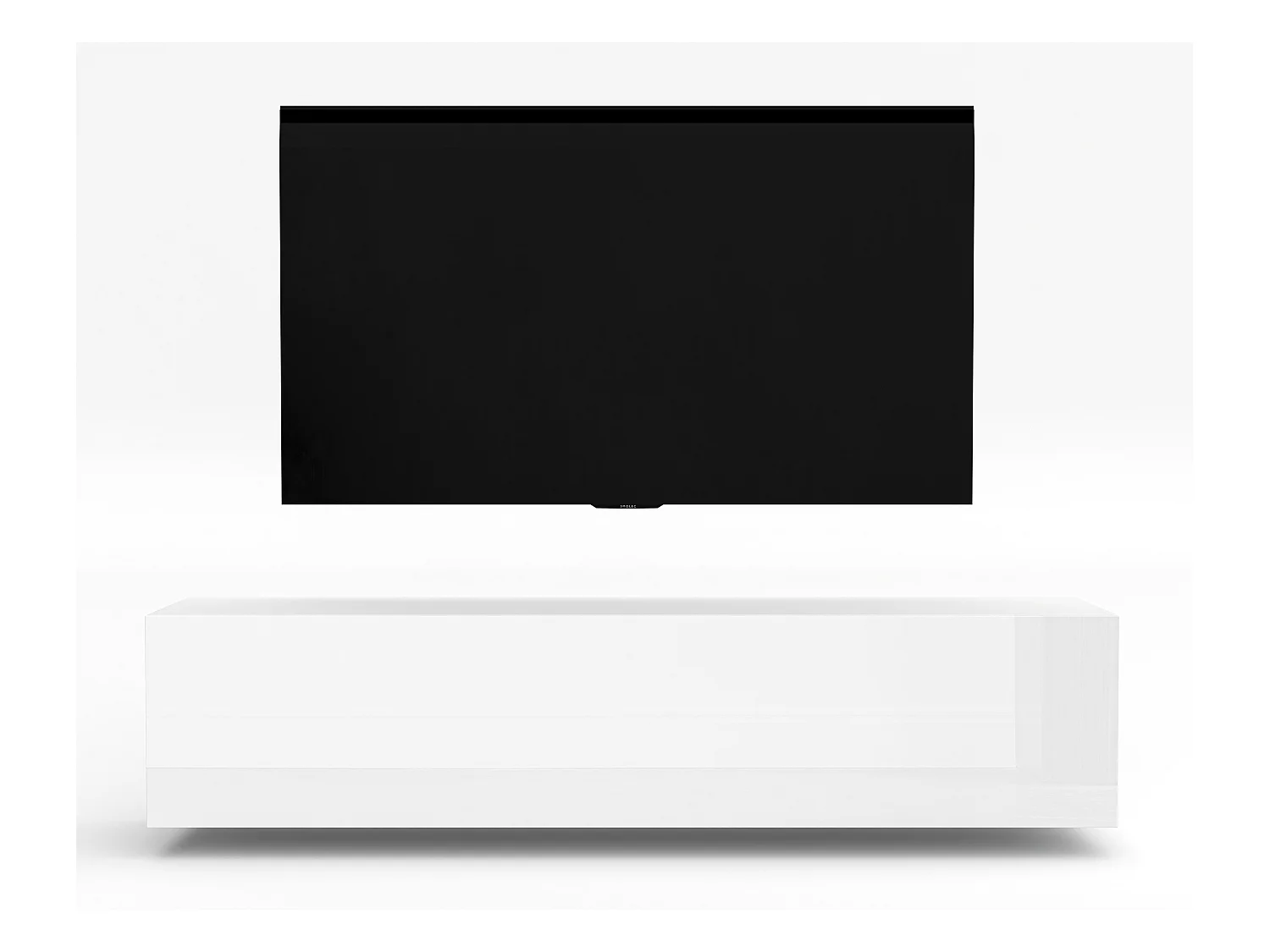 AX LIVING Lowboard TV ZIVOLLI 160 weiß Hochglanz modernes Sideboard TV